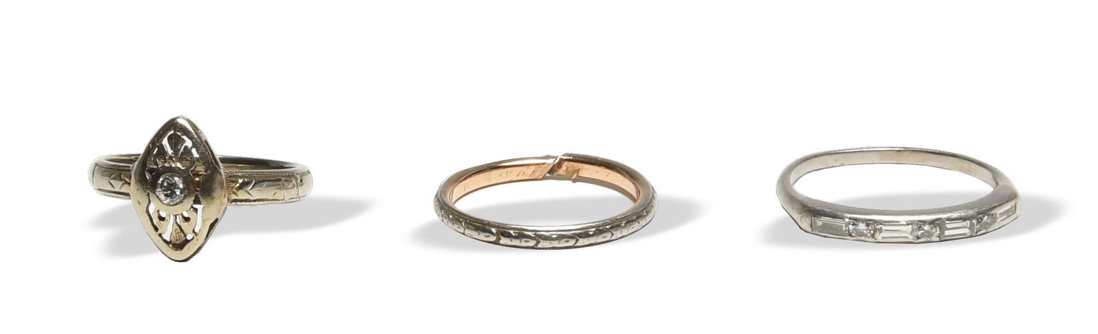 Platinum & Gold Rings with Diamonds (1 of 4)