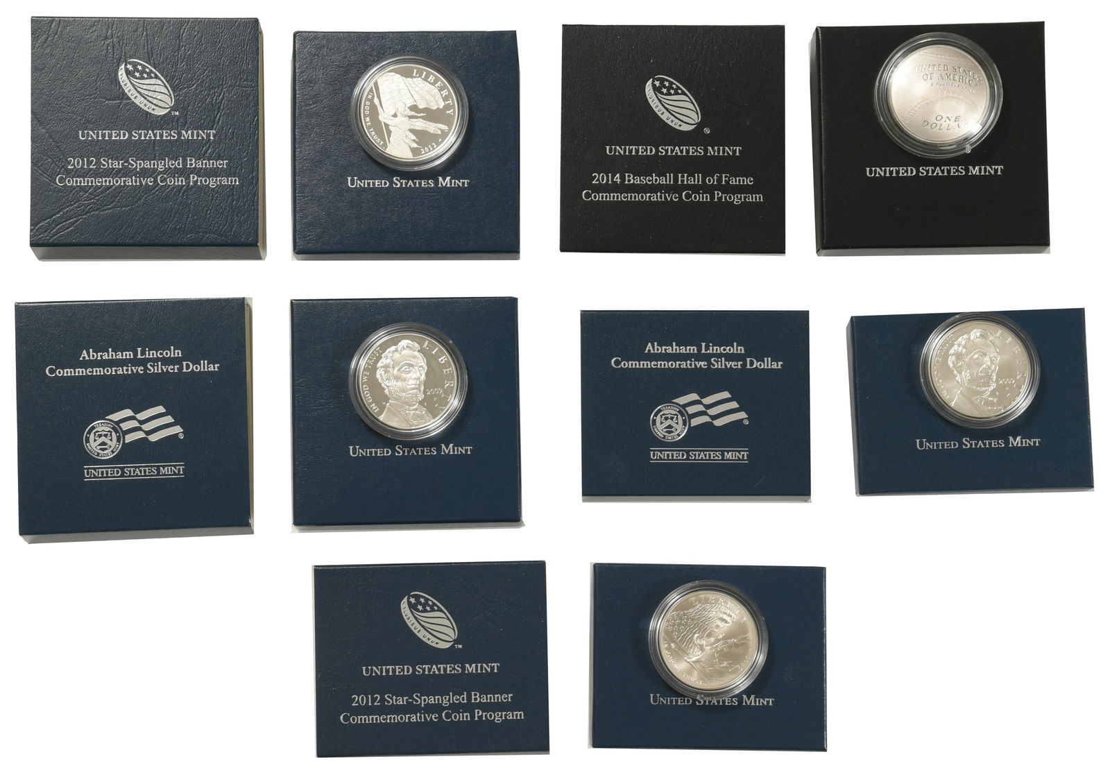 5 Commemorative Silver Dollars Inc. Proofs (1 of 18)