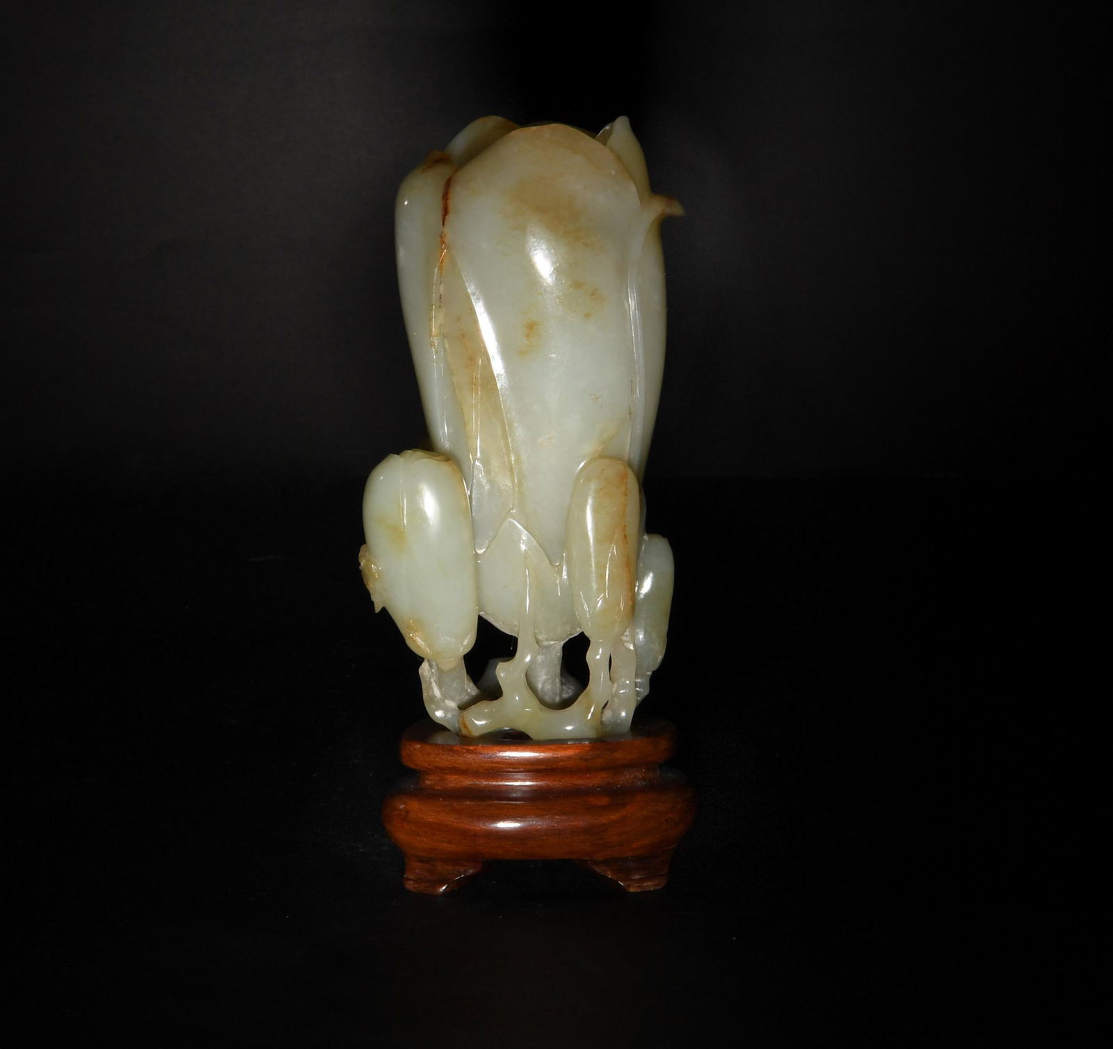 Chinese Jade Flower Holder with Base, 18th Century (1 of 6)
