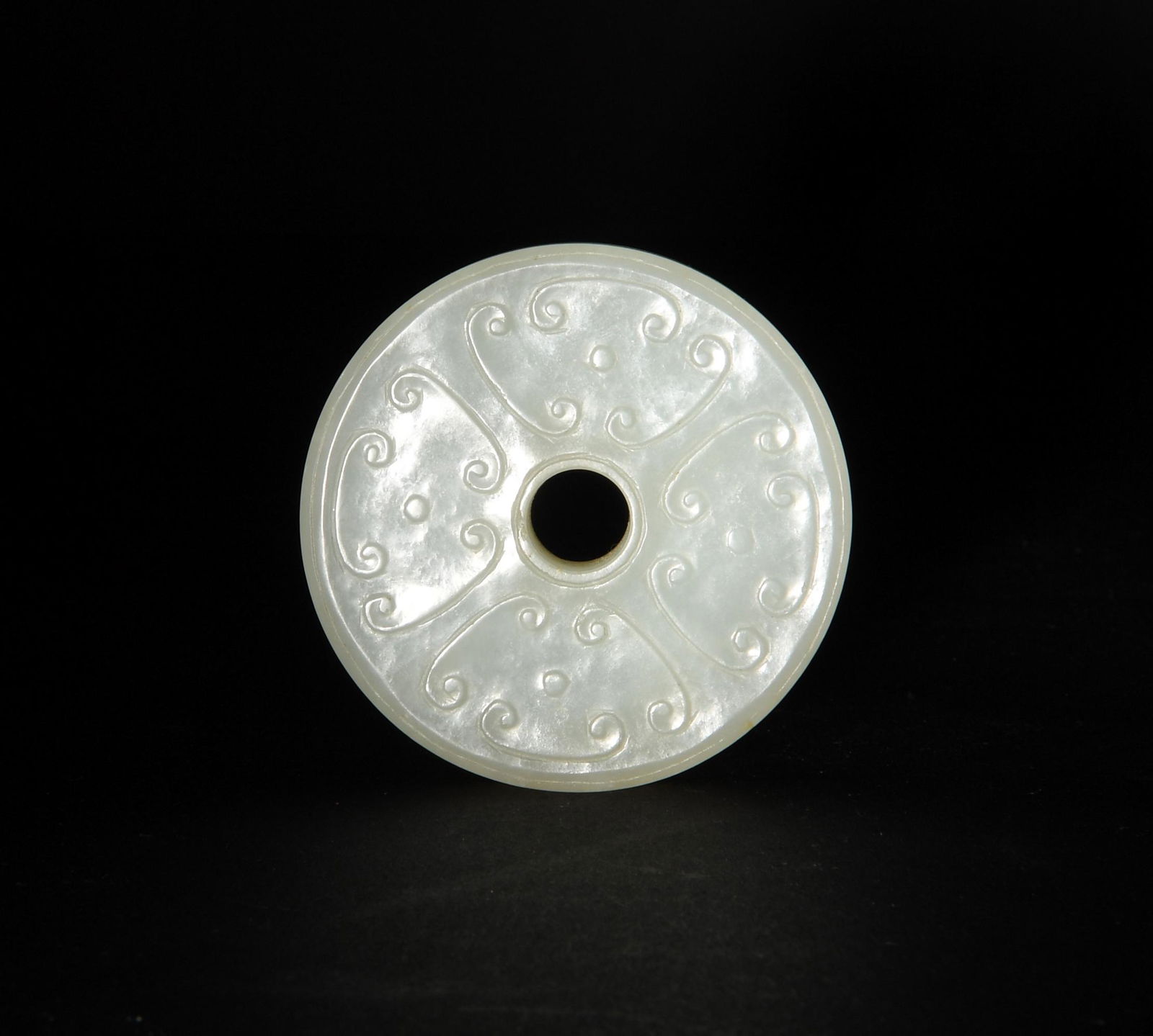 Chinese White Jade Bi, 18th Century (1 of 3)