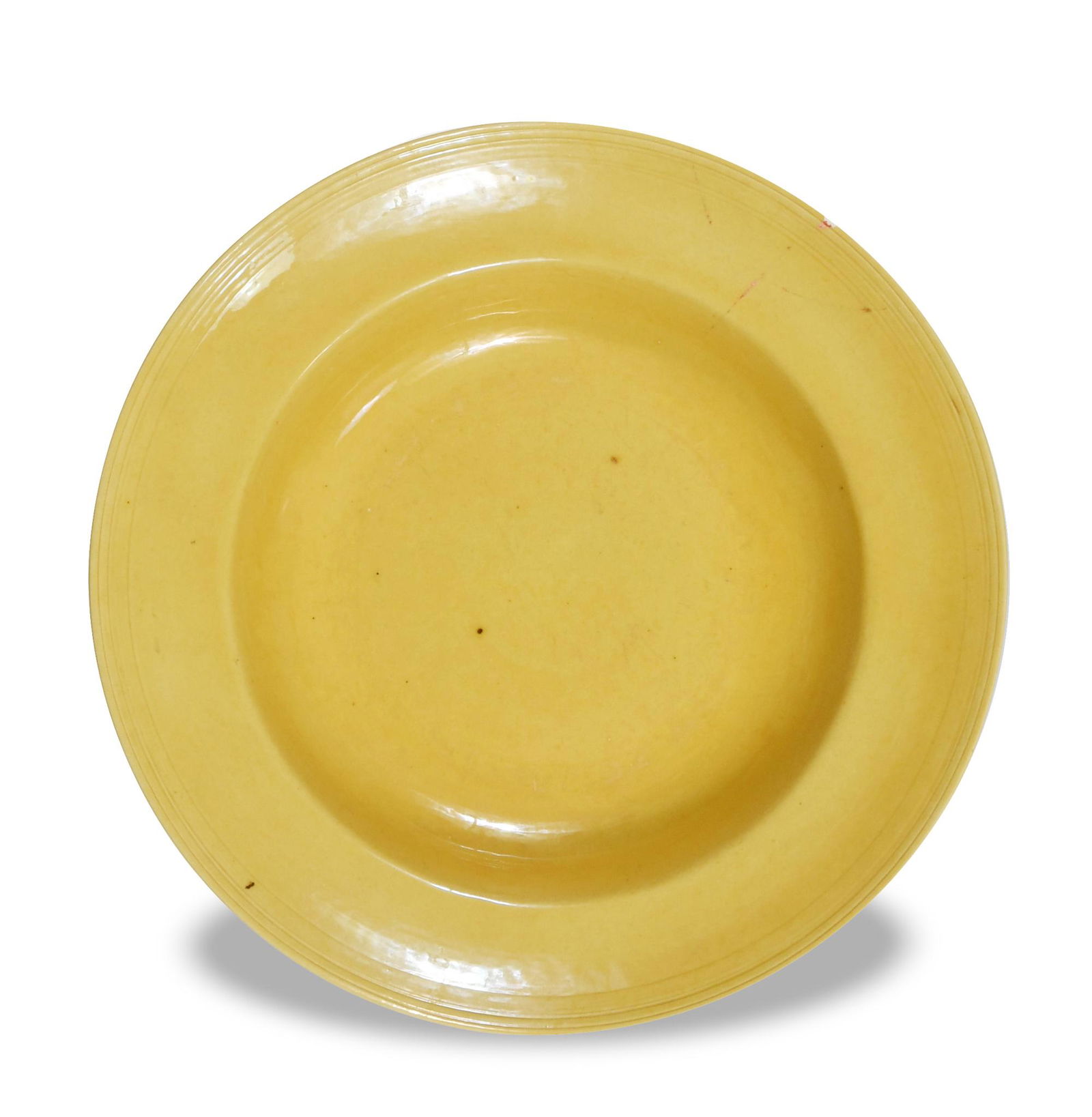 Chinese Yellow Glazed Plate, 18/19th Century (1 of 8)