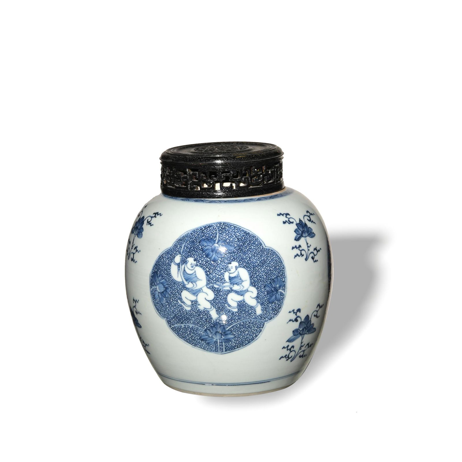 Chinese Blue and White Jar, Kangxi (1 of 9)