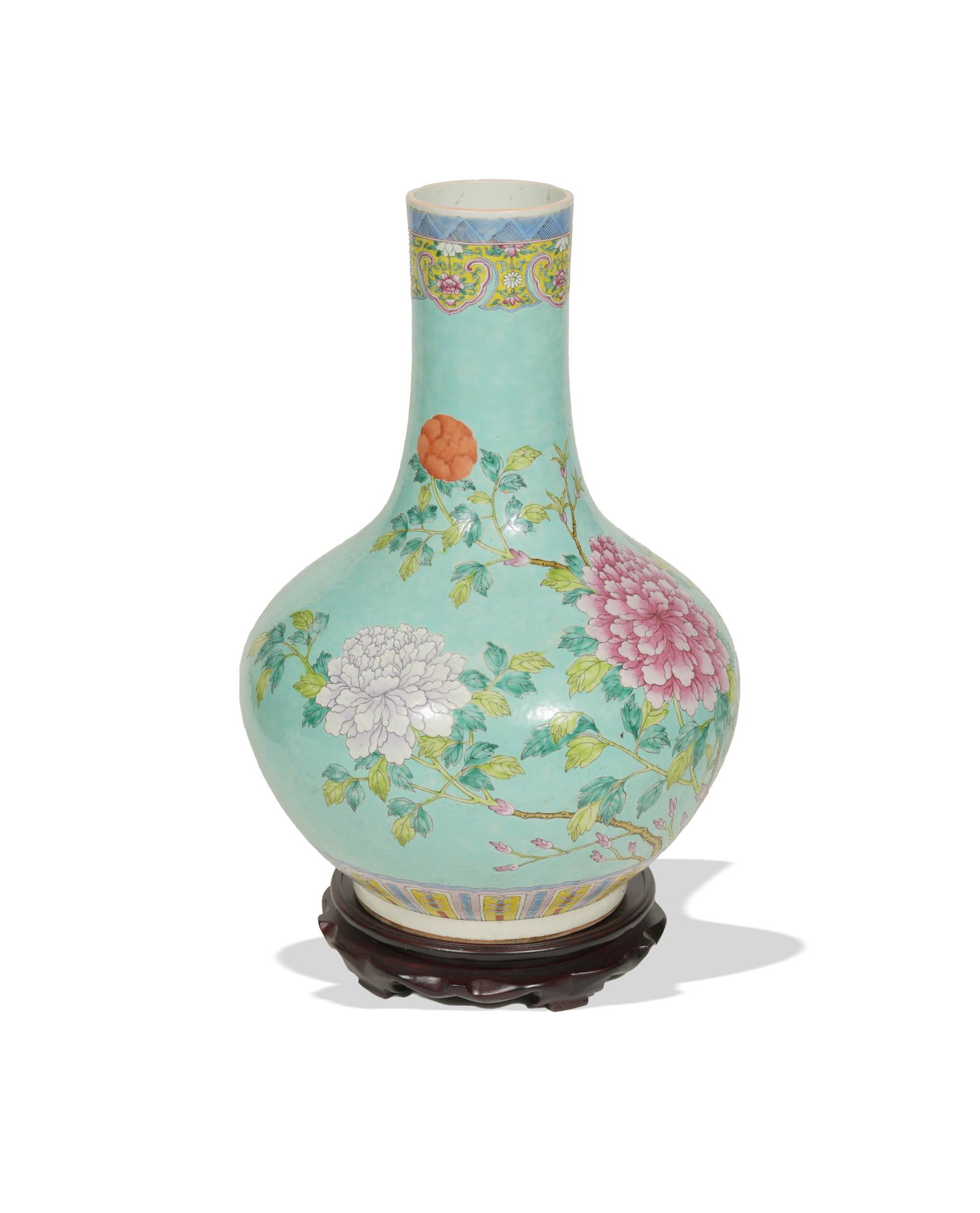 Chinese Famille Rose Tianqiu Vase, 19th Century (1 of 9)