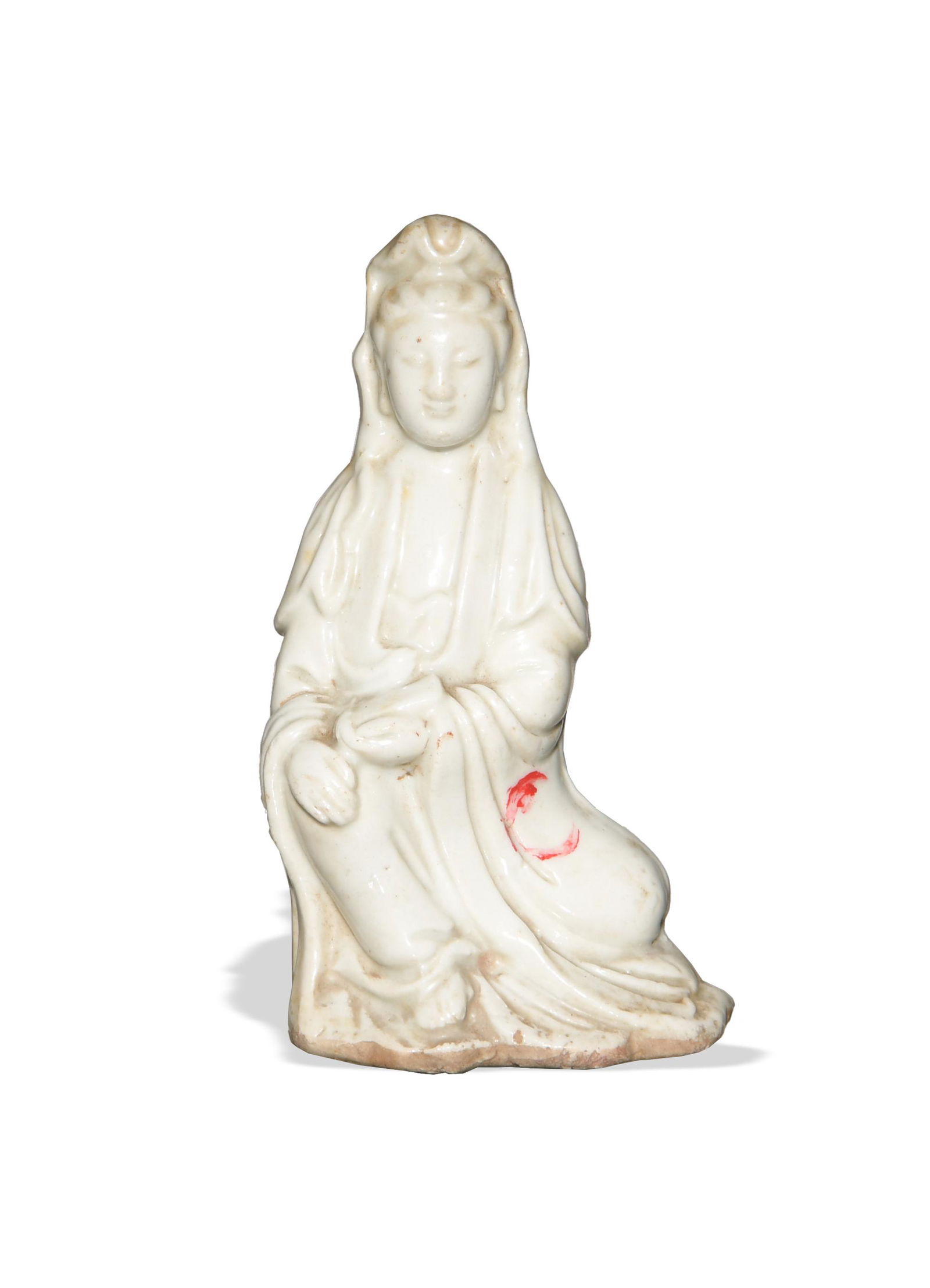 Chinese White Porcelain Statue of Guanyin, 18th Century (1 of 9)