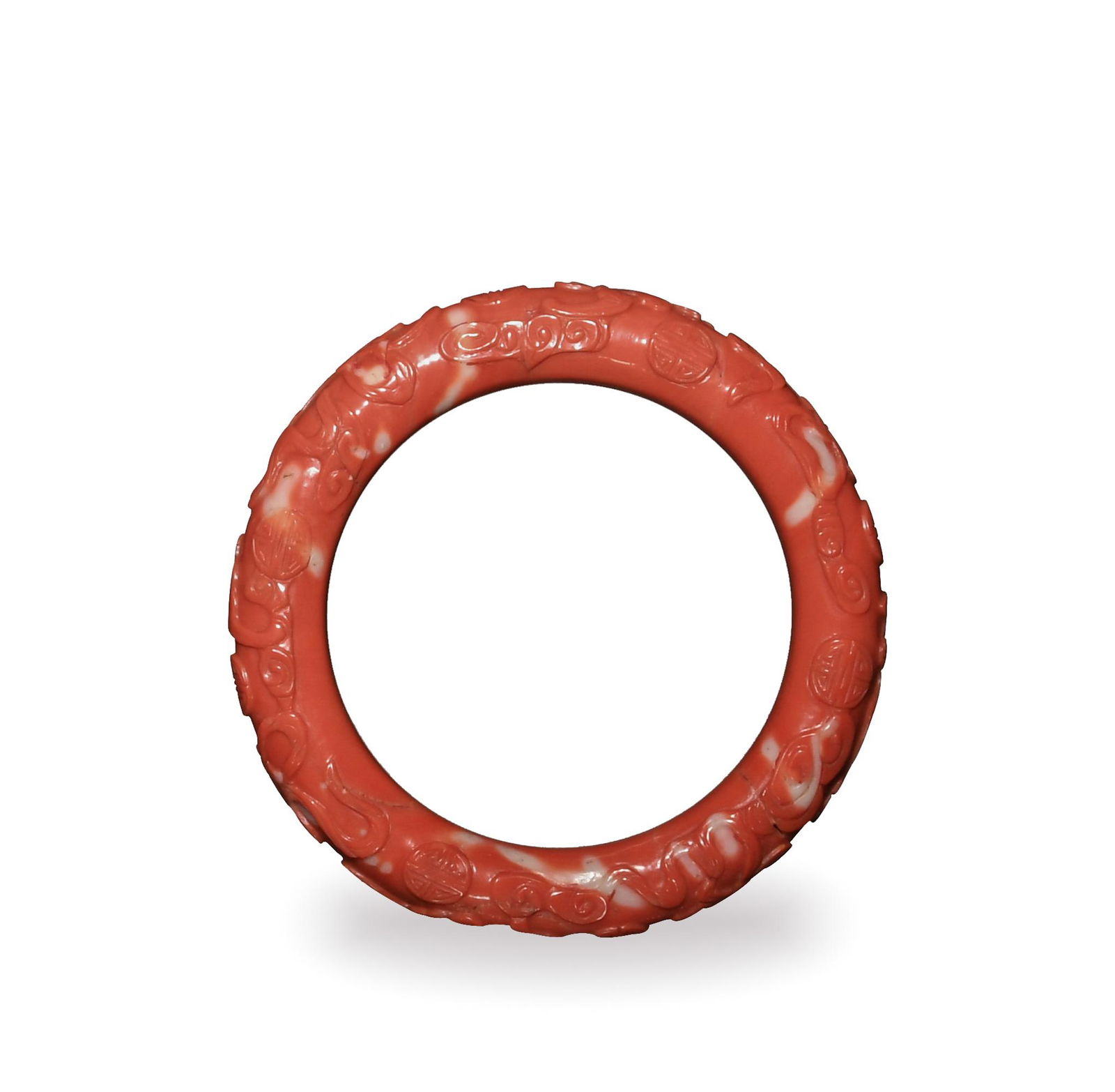 Chinese Coral Bangle, 19th Century (1 of 6)