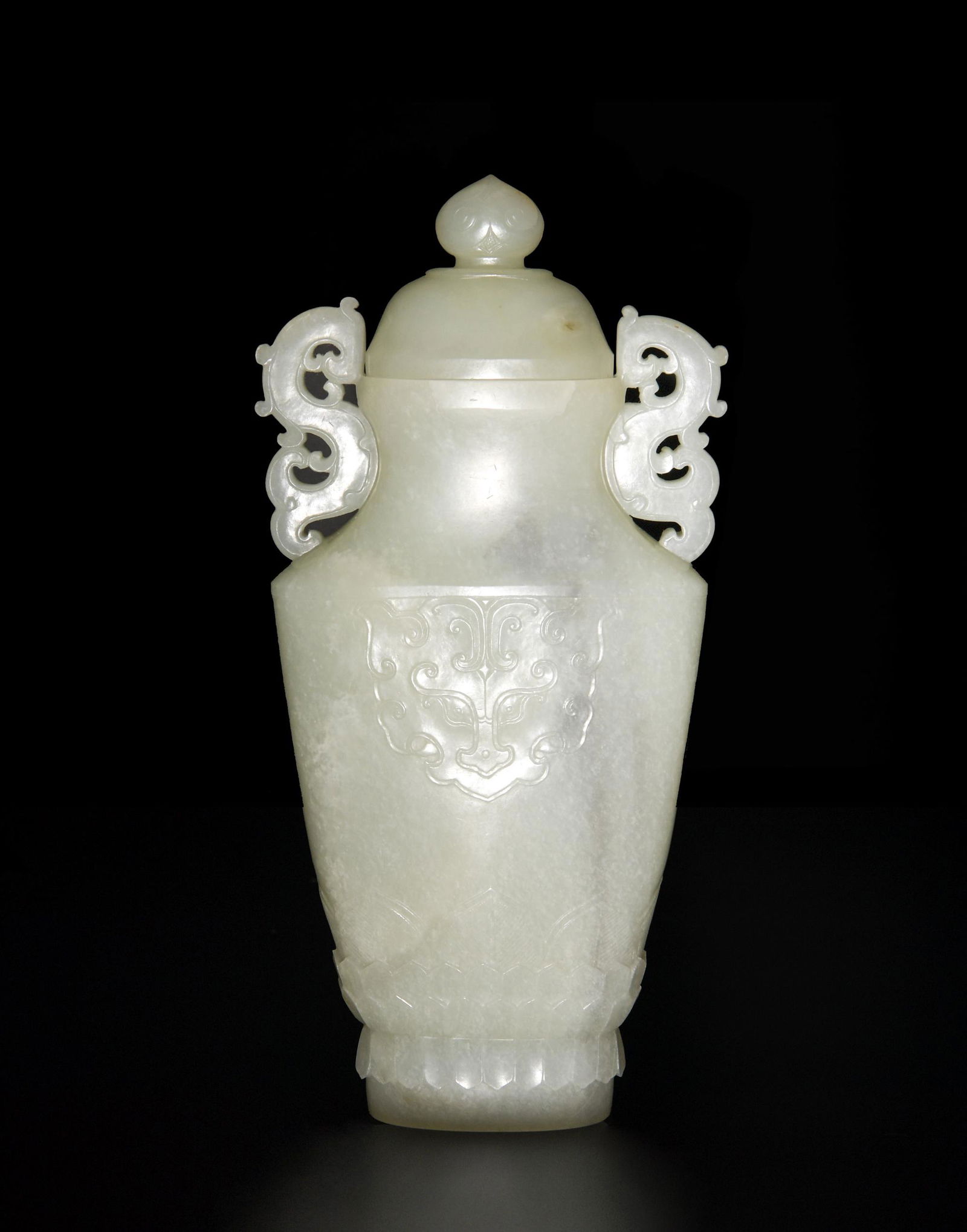 Chinese Lidded Jade Vase, 18th Century