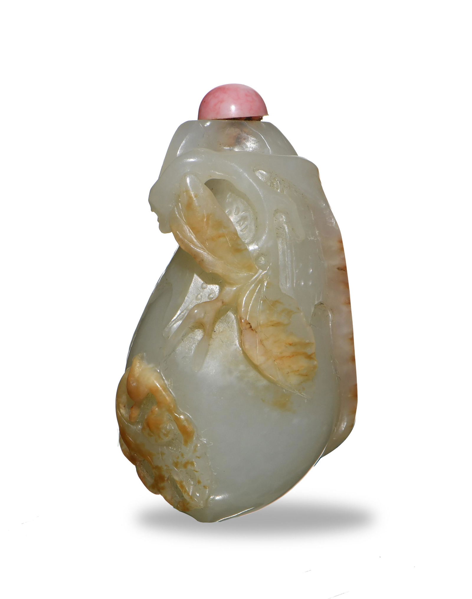 Chinese Jade Melon-Form Snuff Bottle, 18th Century (1 of 5)