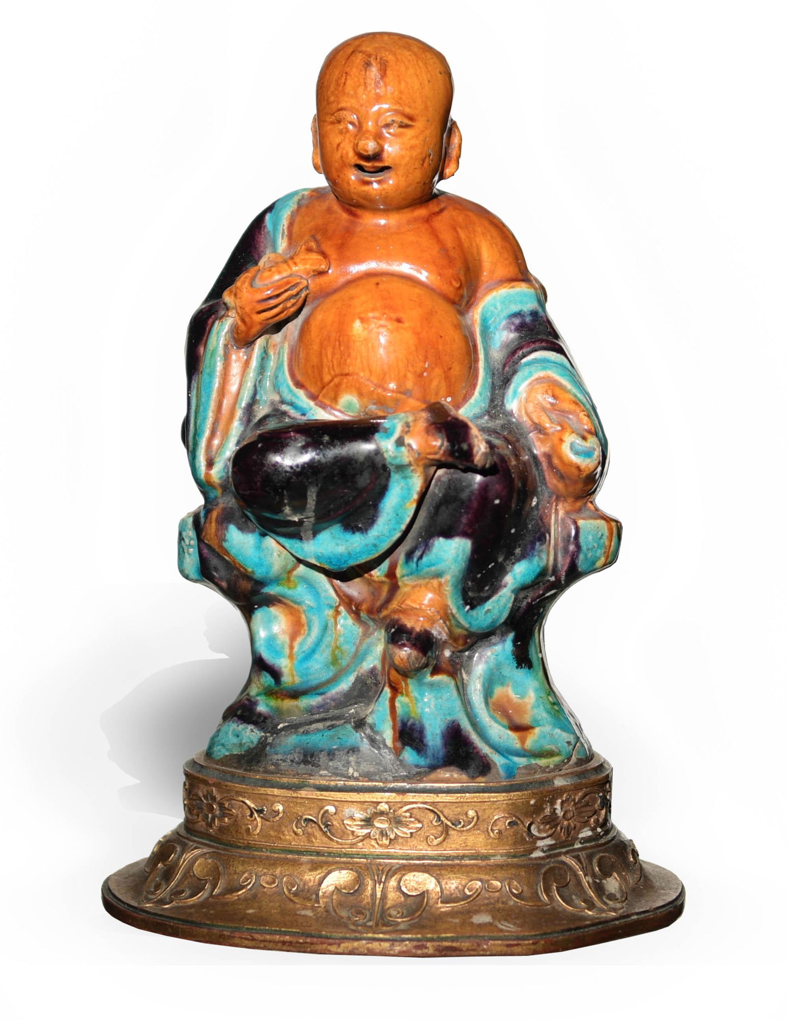 Chinese Shiwan Buddhist Figure (1 of 10)