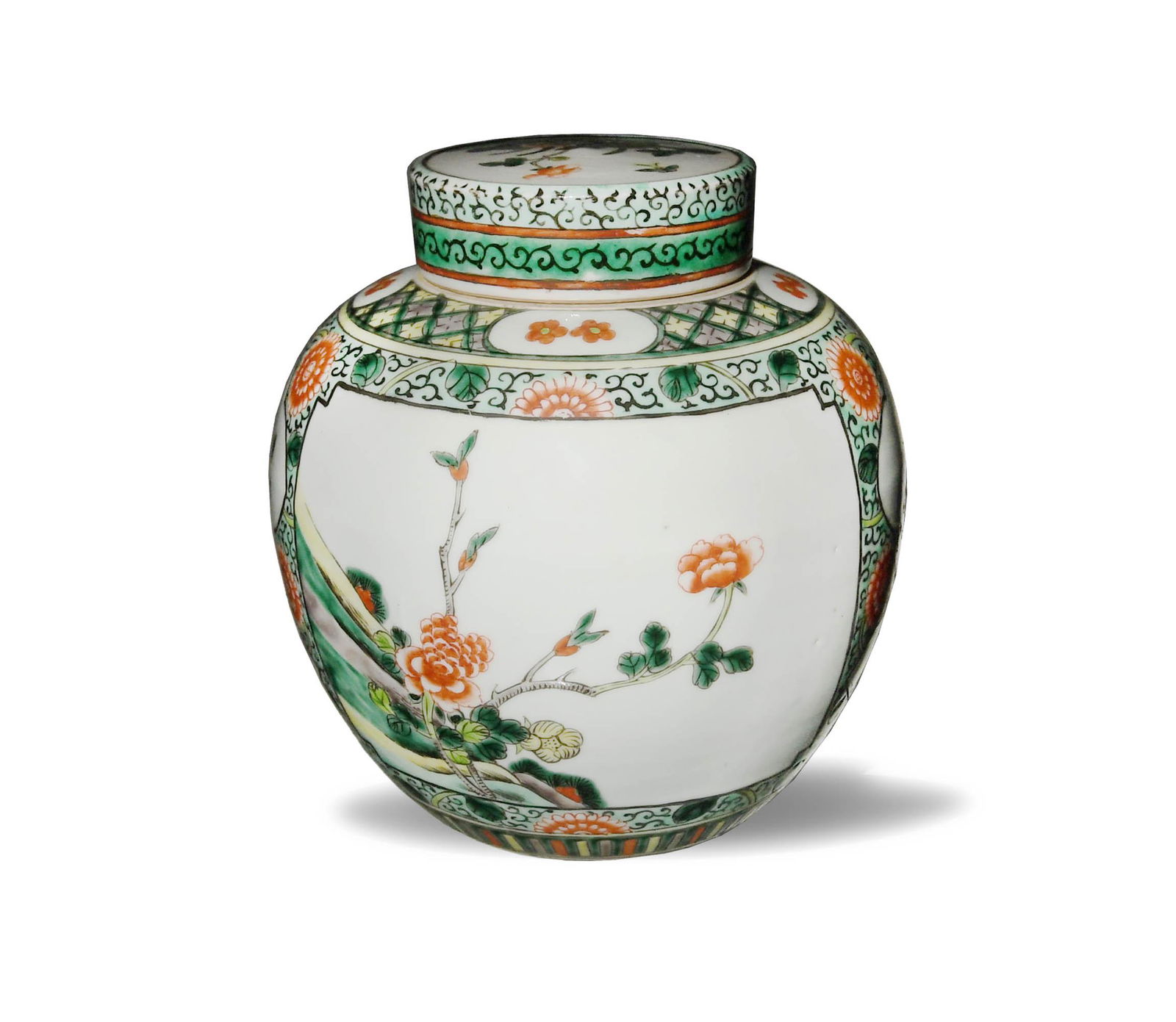 20th Century  Chinese Famille Verte Ginger Jar (1 of 11)