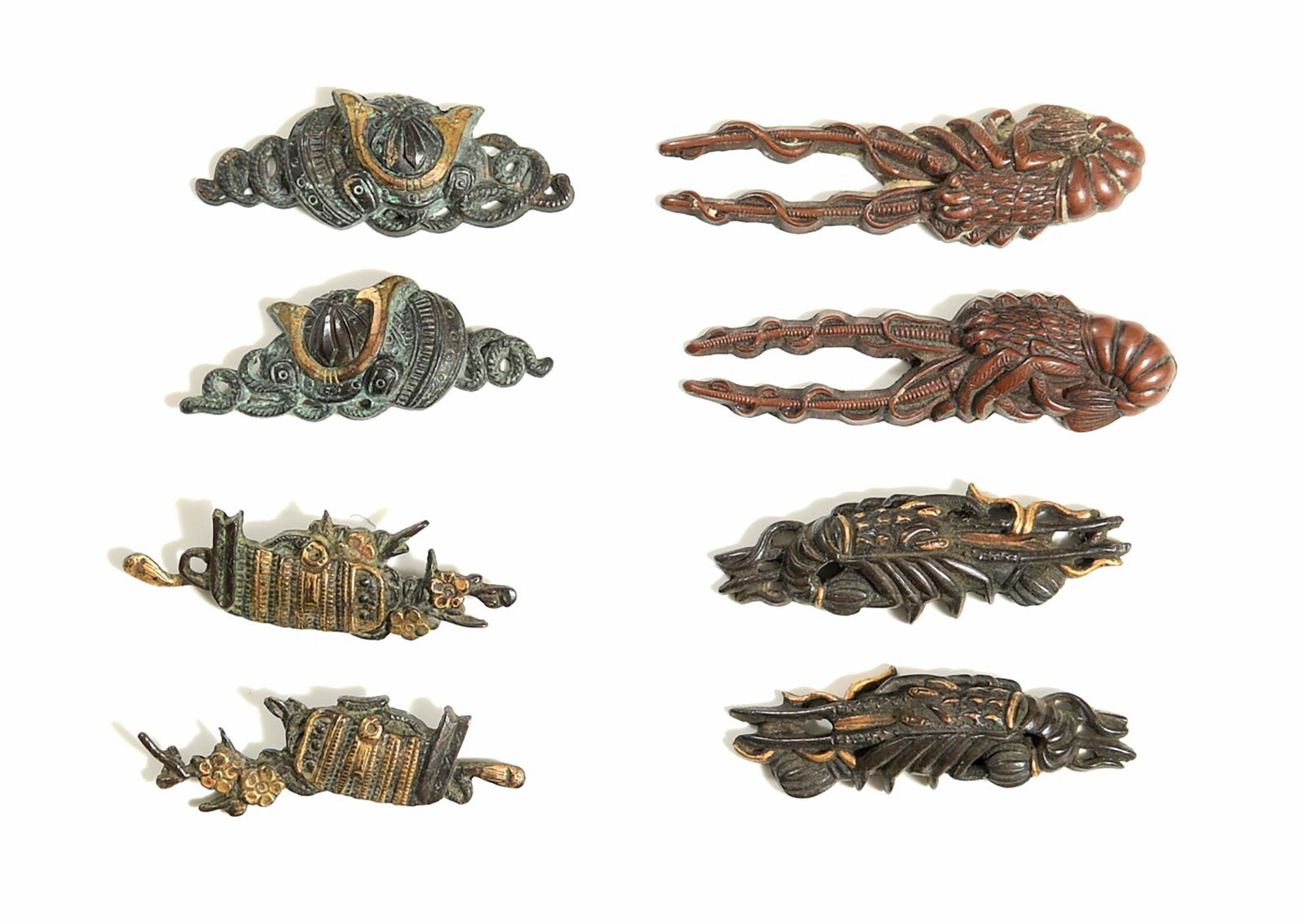 Group of 4 Pair of Matching Japanese Menuki (1 of 10)