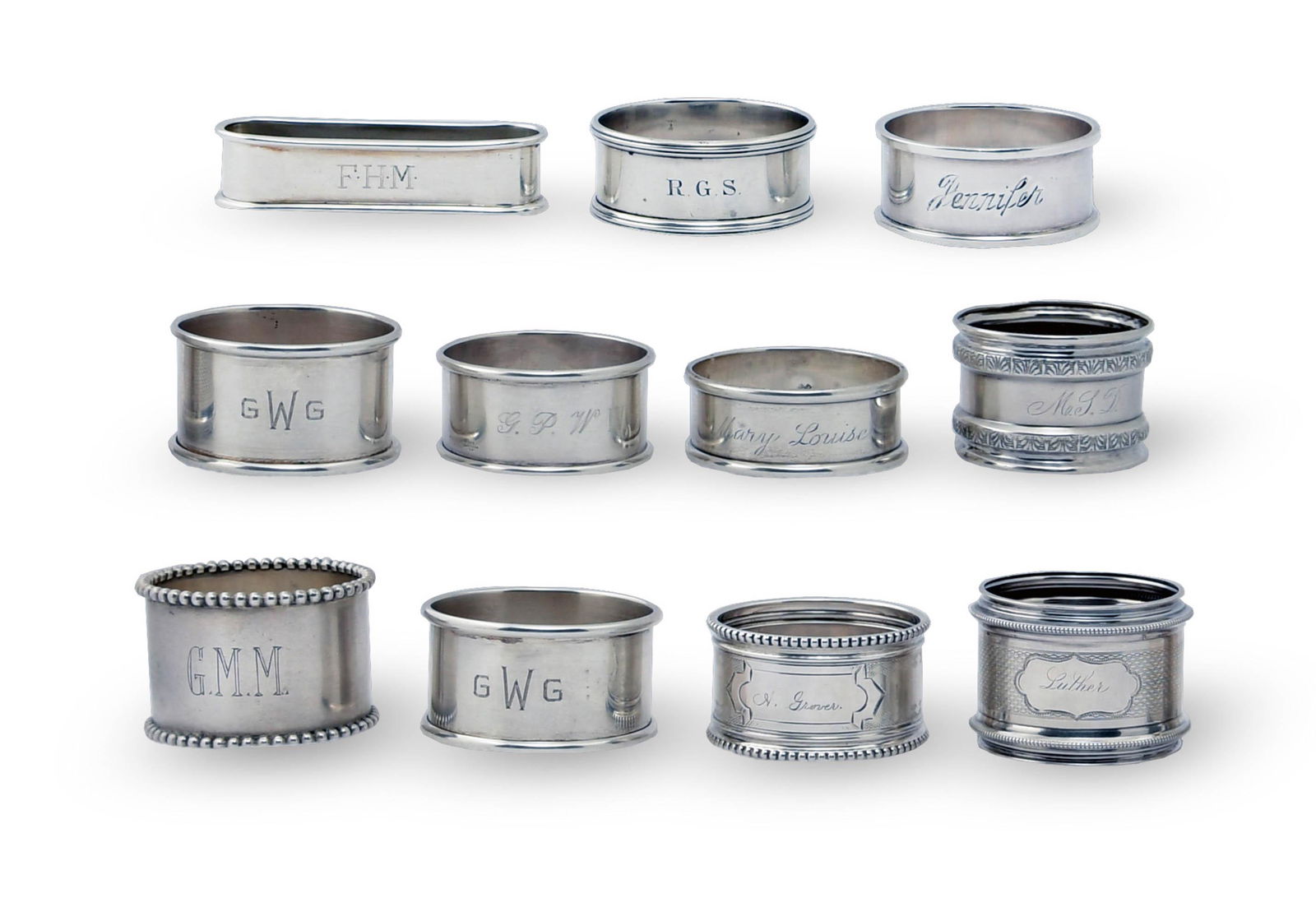 11 Sterling Silver Napkin Rings (1 of 15)