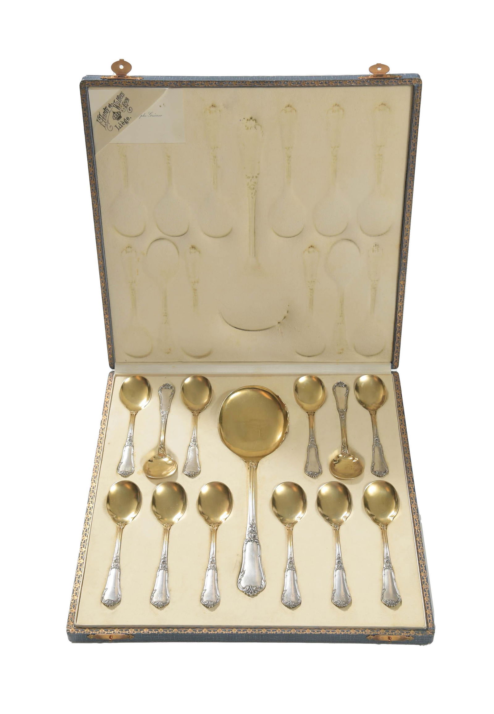 Cased Parcel Gilt Coin Silver Ice Cream Set (1 of 11)