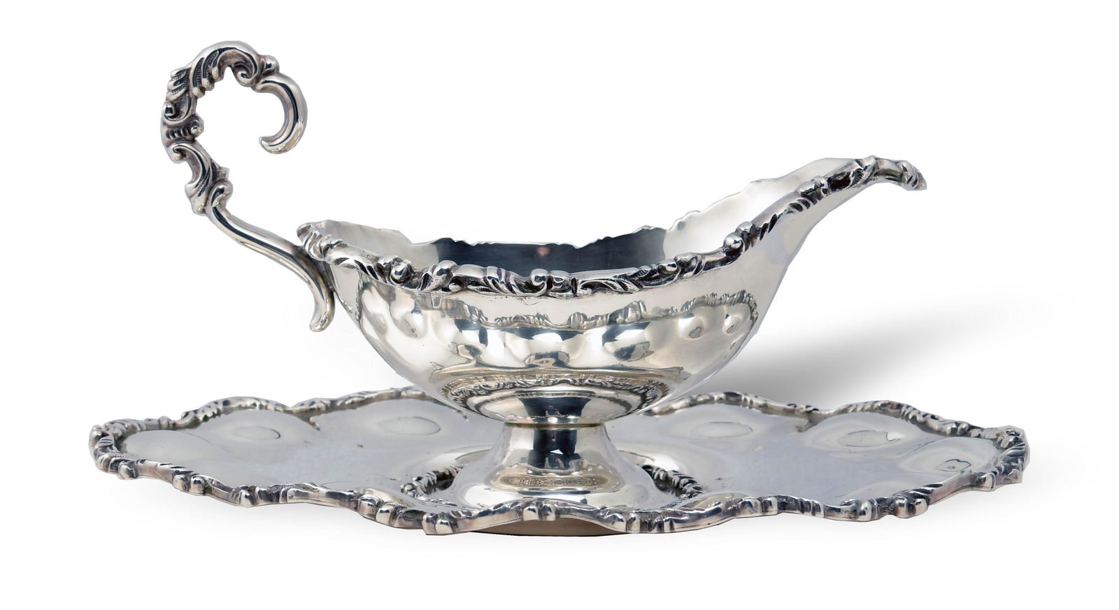 Sterling Silver Gravy Boat and Tray, S. de la Serna (1 of 11)