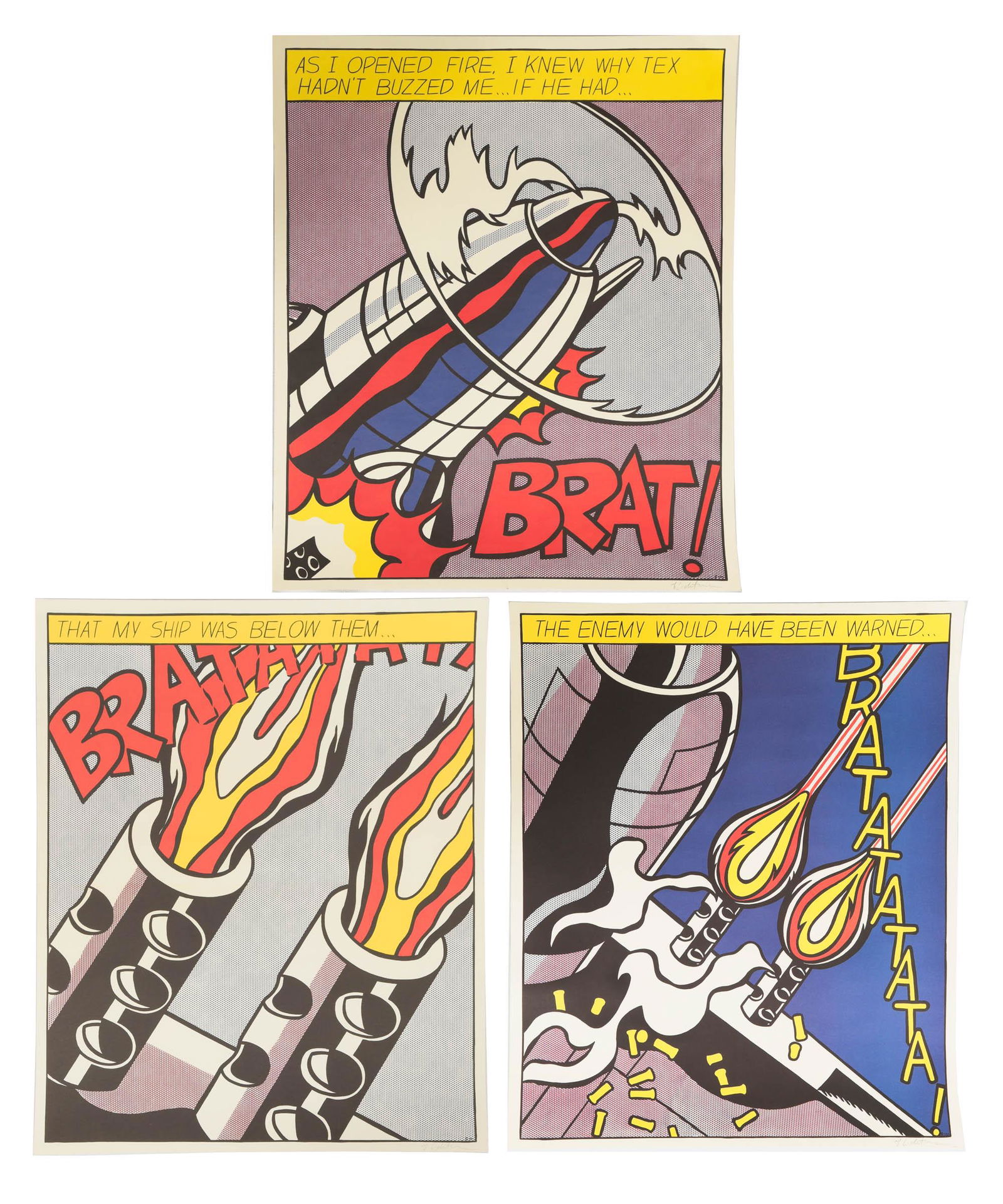 Roy Lichtenstein Triptych "As I Opened Fire", 1964 (1 of 19)