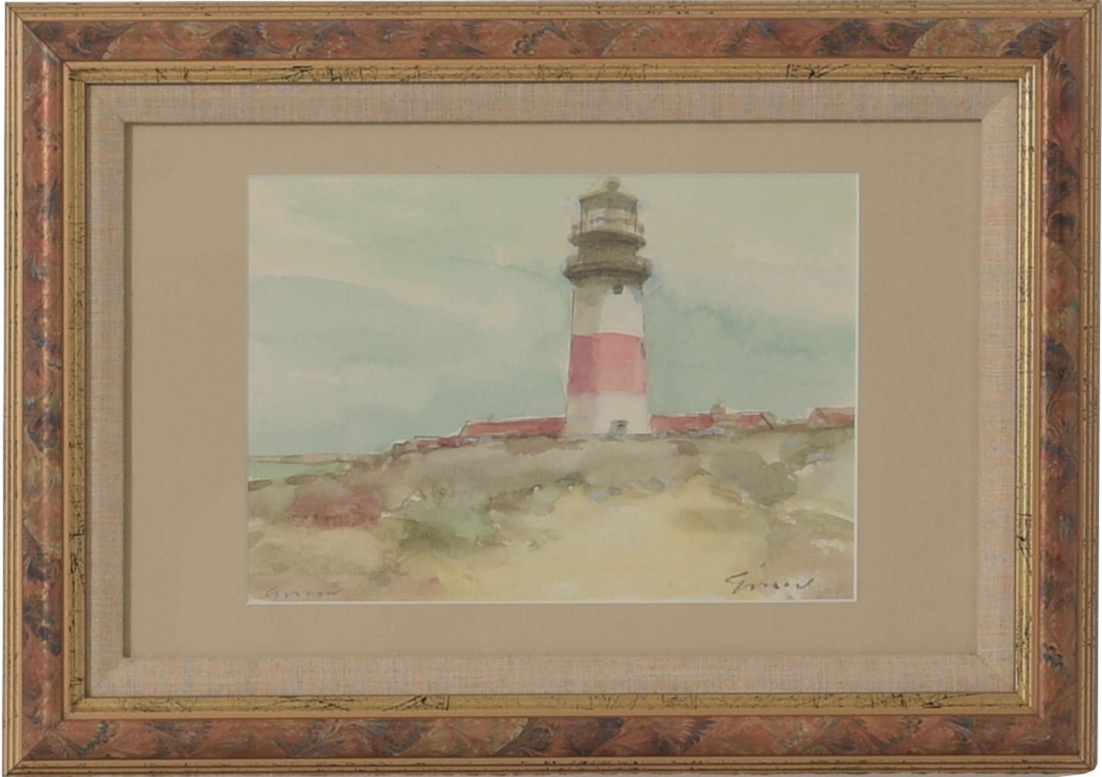 Andre Gisson, Watercolor, Sankaty Head Light (1 of 7)
