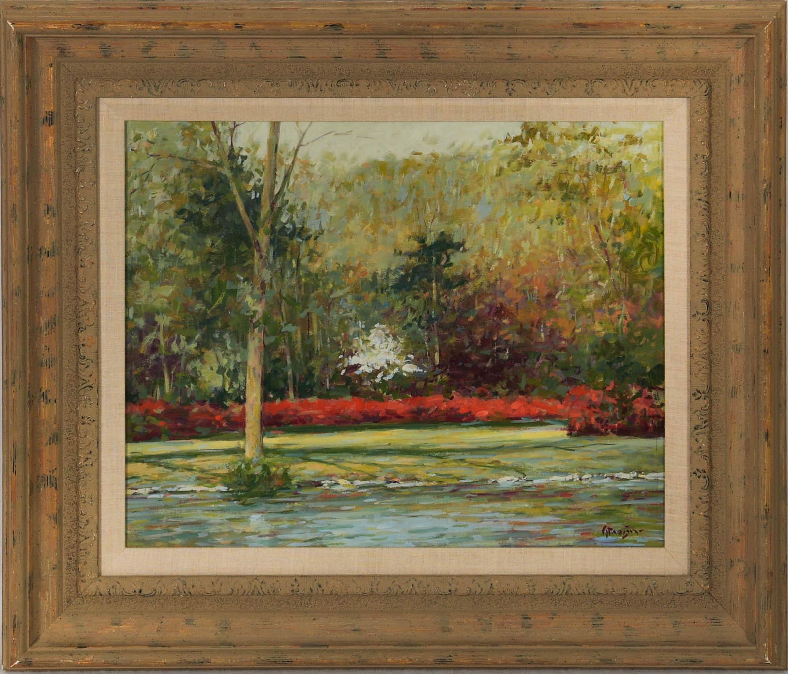 C. James Frazier "Red Ribbonscape' Oil on Canvas (1 of 10)