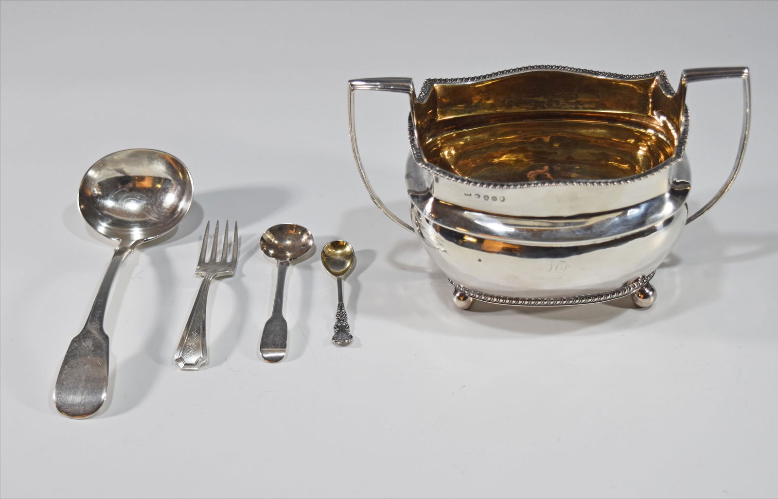 Stephen Adams George III Parcel Gilt Sterling Bowl (1 of 9)