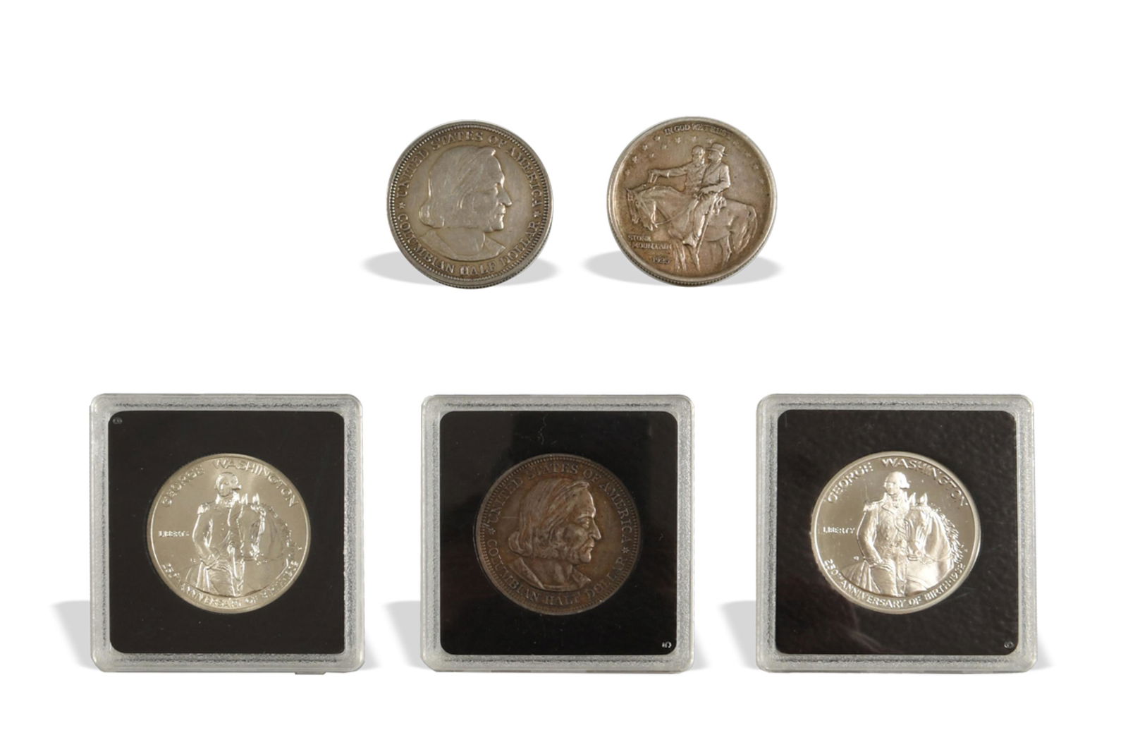 5, Silver Commemorative Half's, Stone Mount, Etc. (1 of 3)