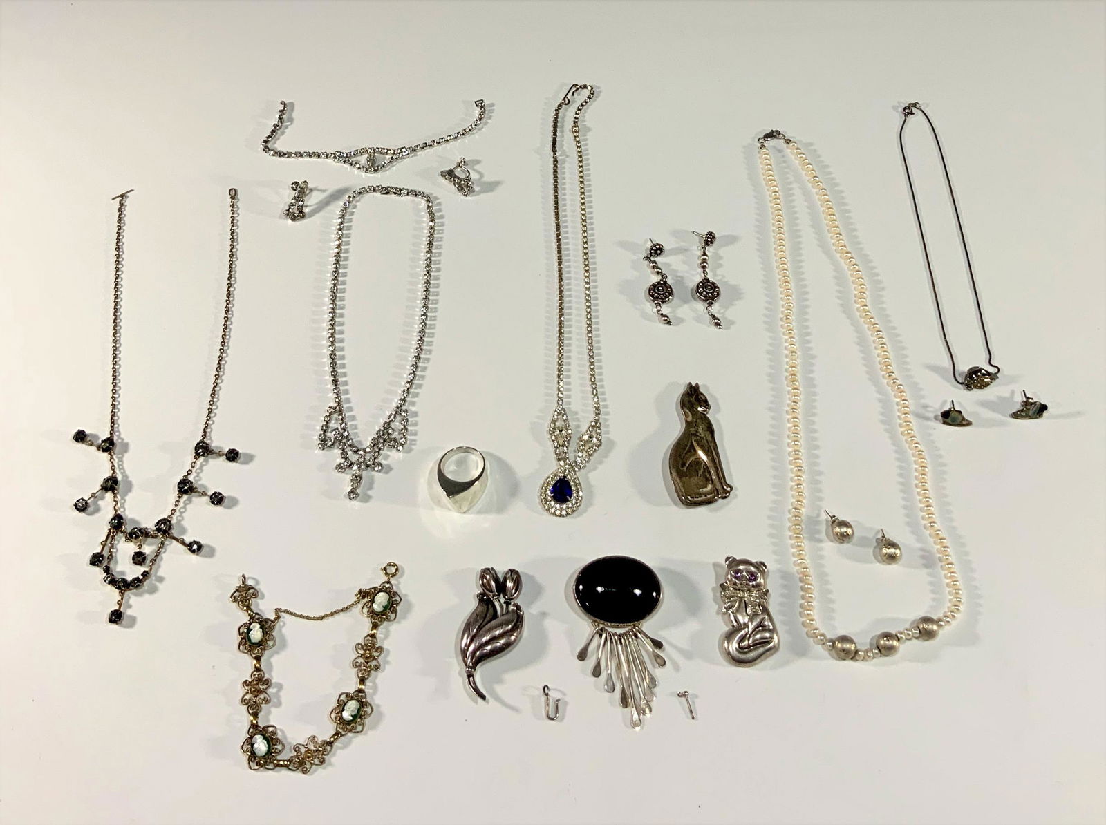 Sterling, Pearl and Costume Jewelry Lot (1 of 3)