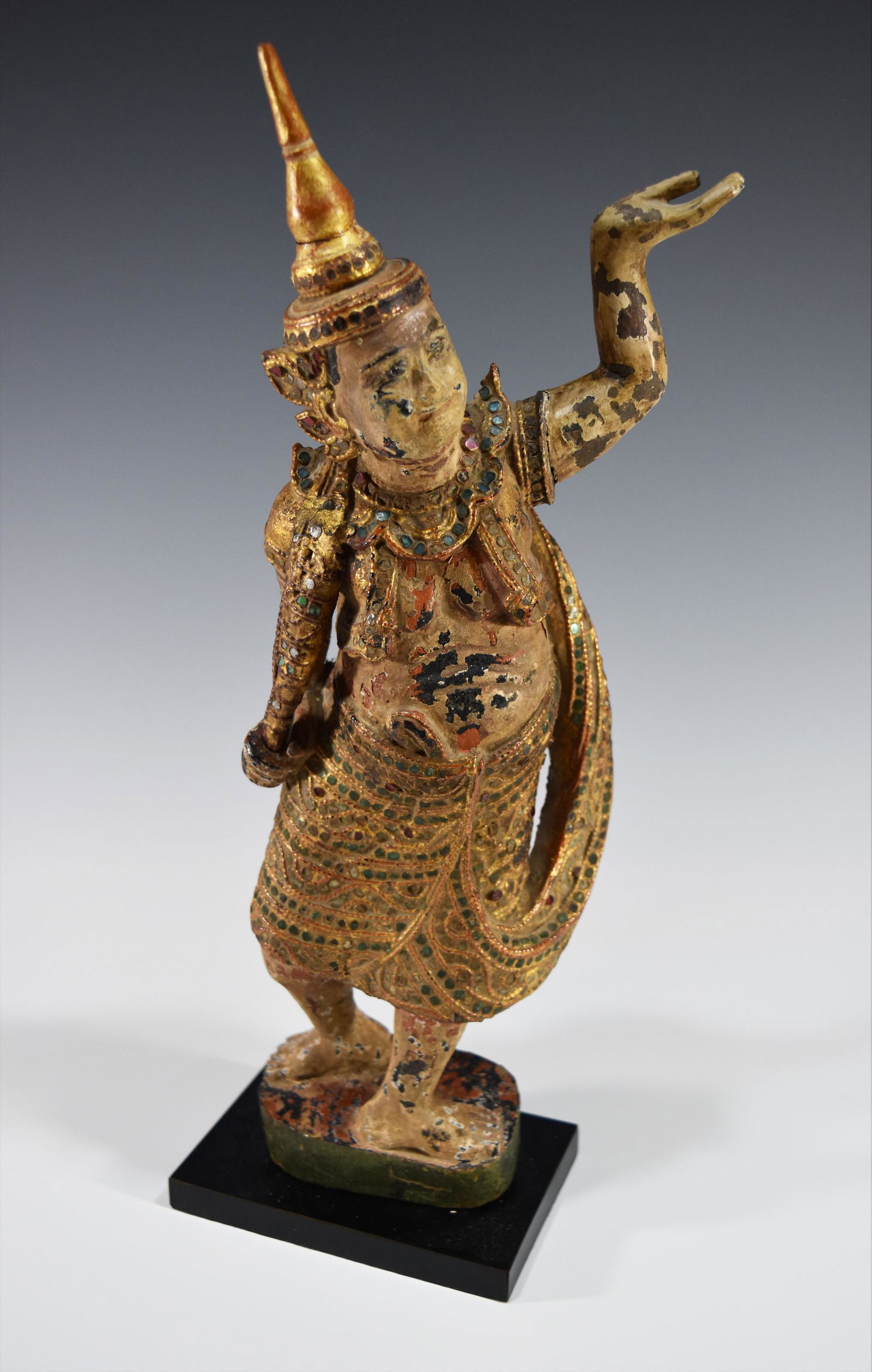18th or 19th Century Burmese Gilt Wood Figure (1 of 6)