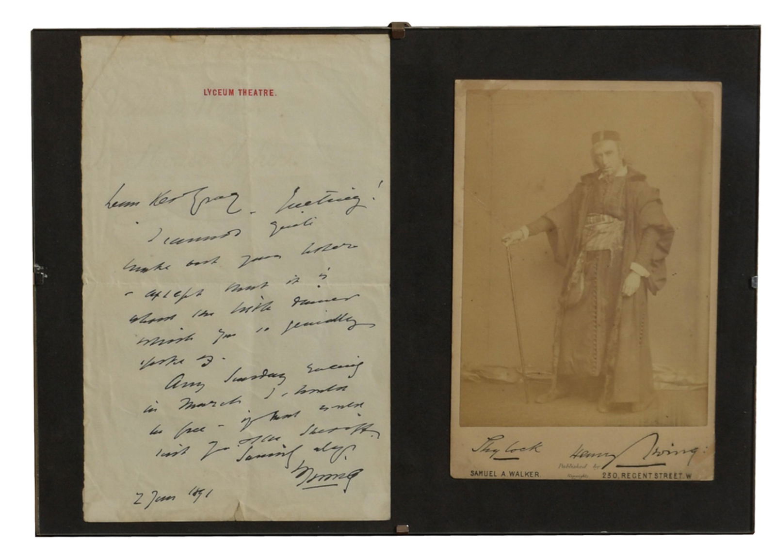 Henry Irving Signed Photo & Bram Stoker ALS (1 of 5)
