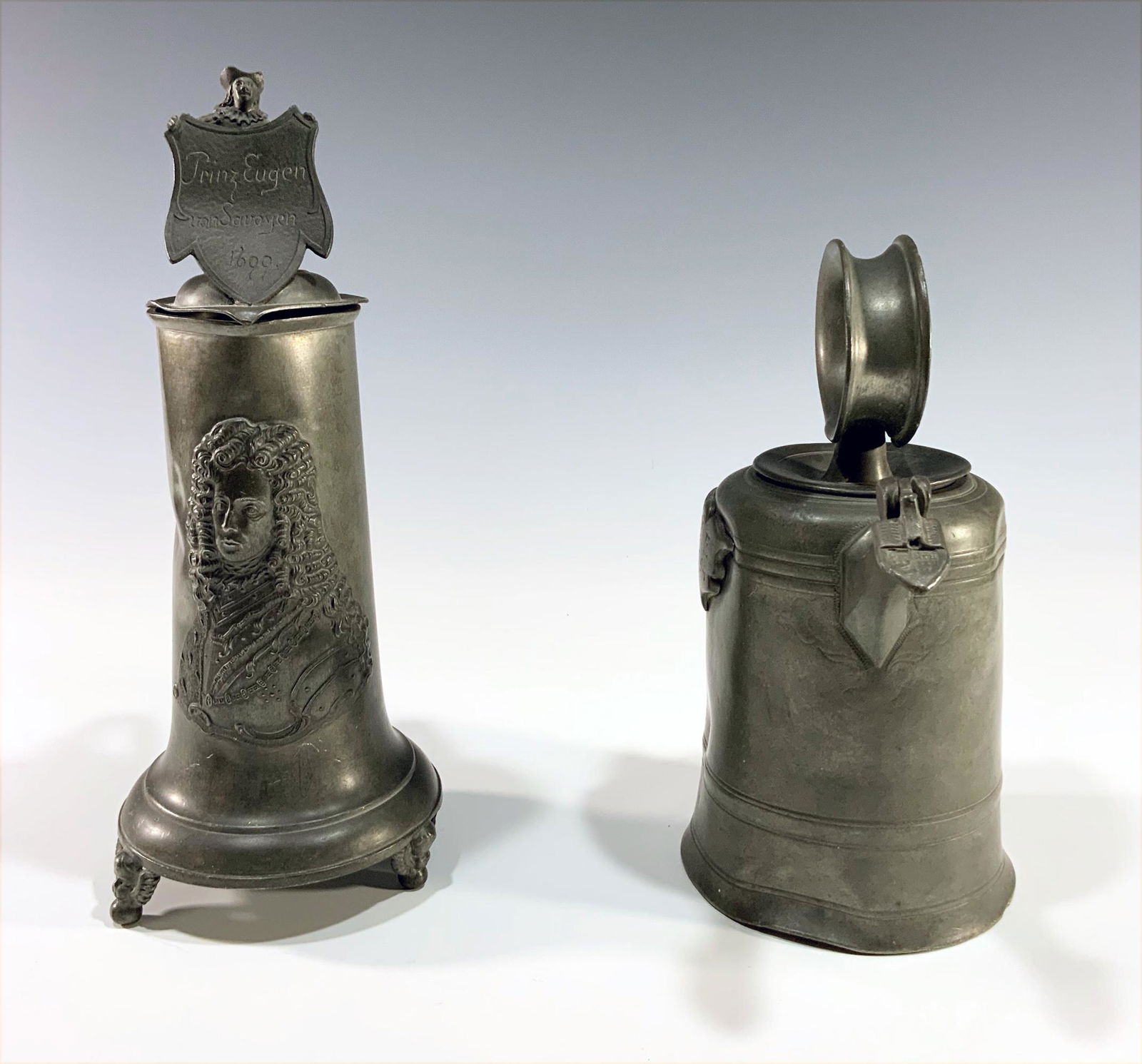 2 Antique Pewter Vessel and Tankard (1 of 7)