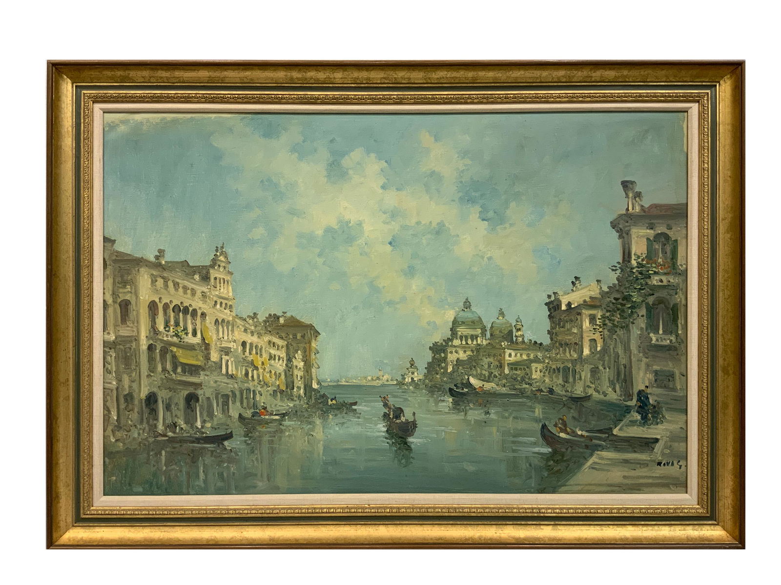 Oil on Canvas of Venice by Giovanni Riva (1 of 5)