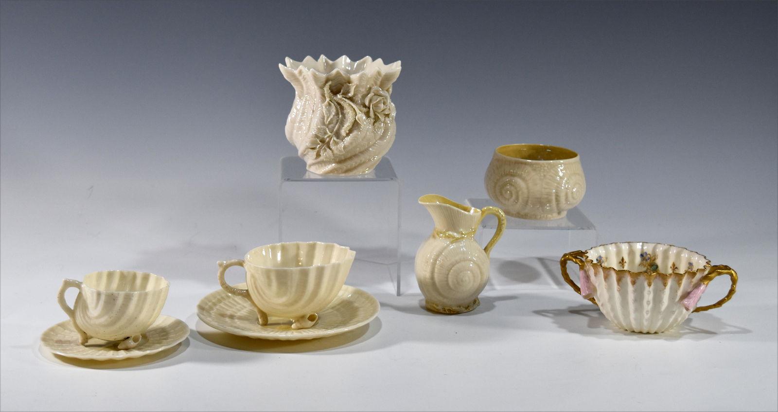 8 Pieces Belleek Porcelain, inc. 3rd Black Mark (1 of 12)