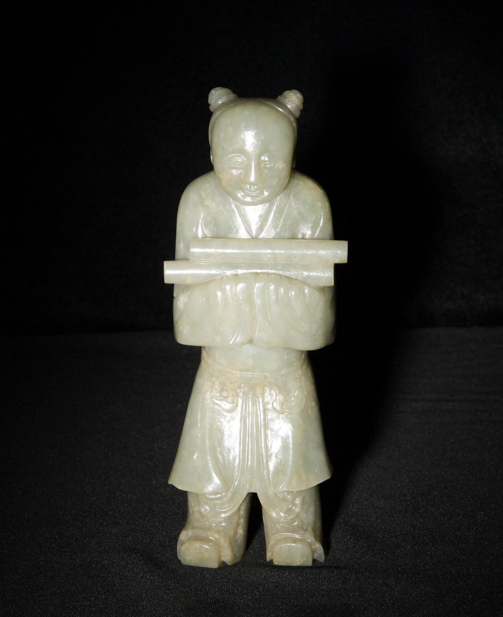 Chinese Celadon Jade Boy, Ming Dynasty (1 of 6)