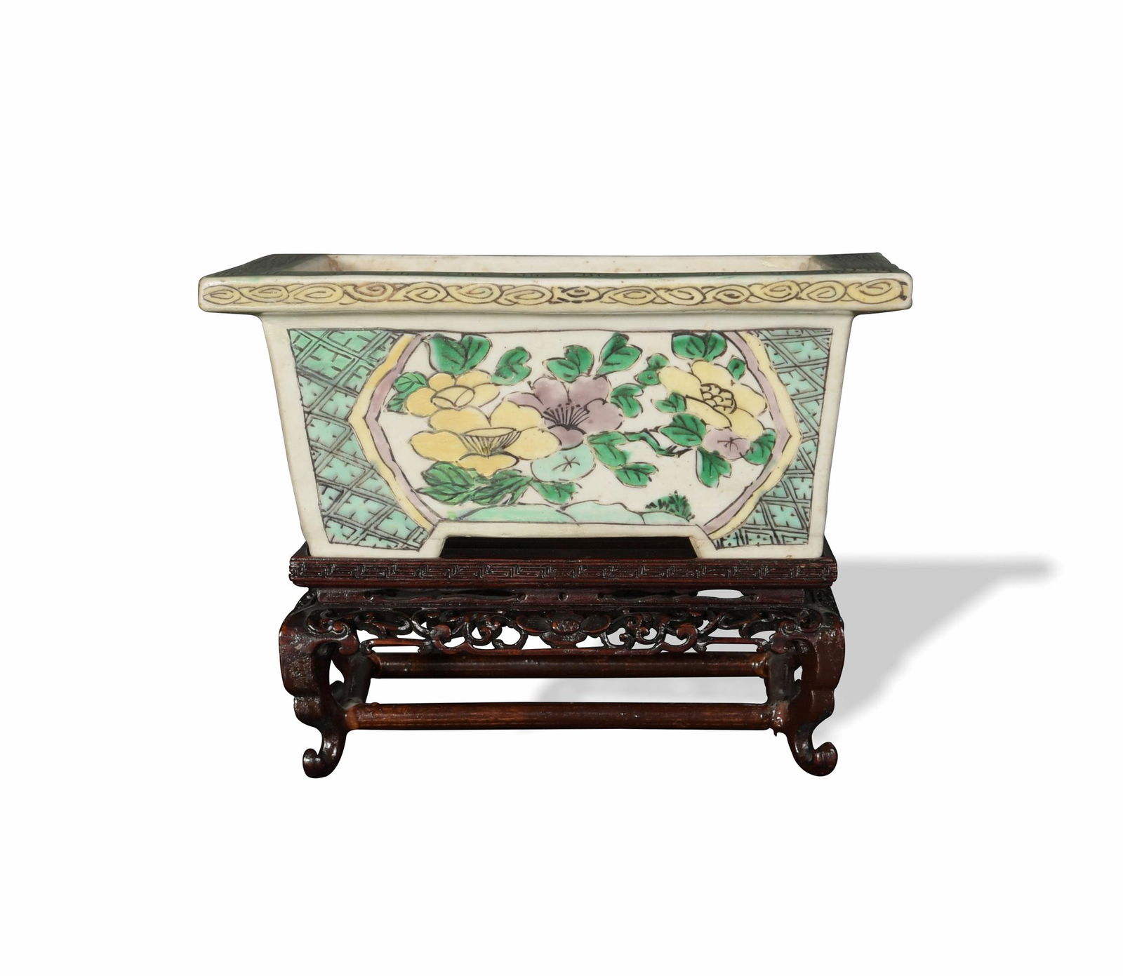 Chinese Sancai Jardiniere with Stand, Kangxi (1 of 8)