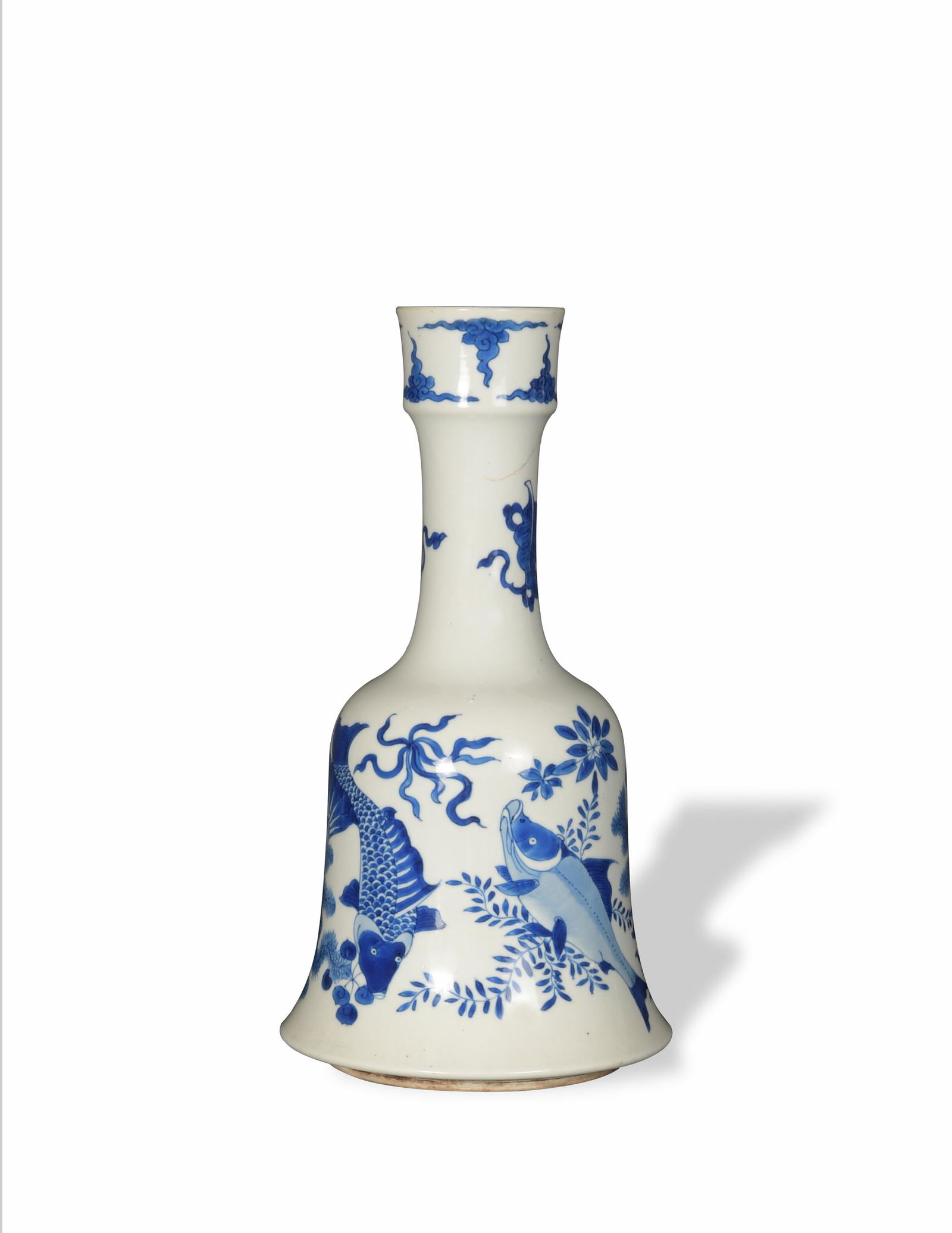 Chinese Blue and White Bell Shaped Zun, Kangxi (1 of 9)