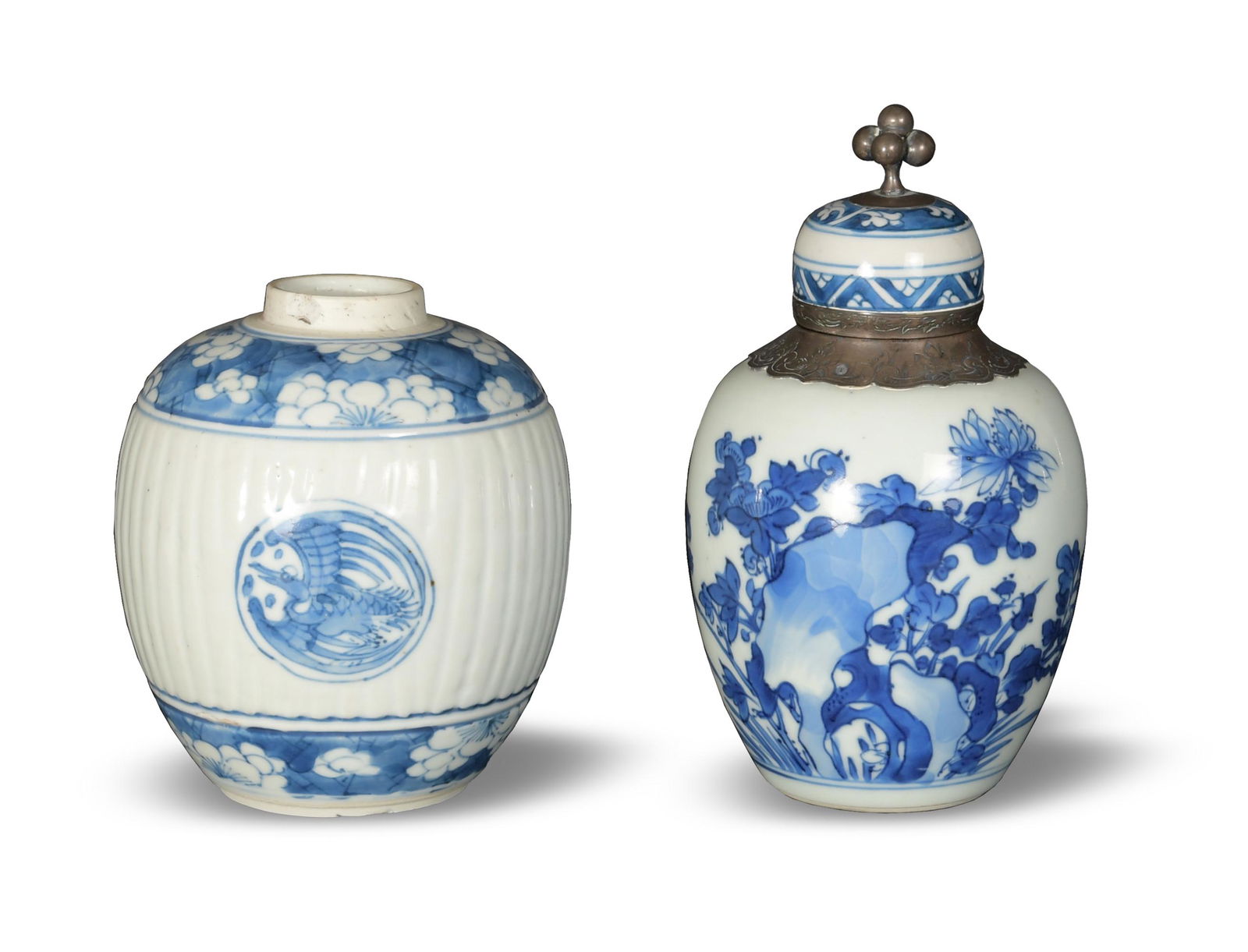 2 Chinese Blue and White Jars, Qing (1 of 9)