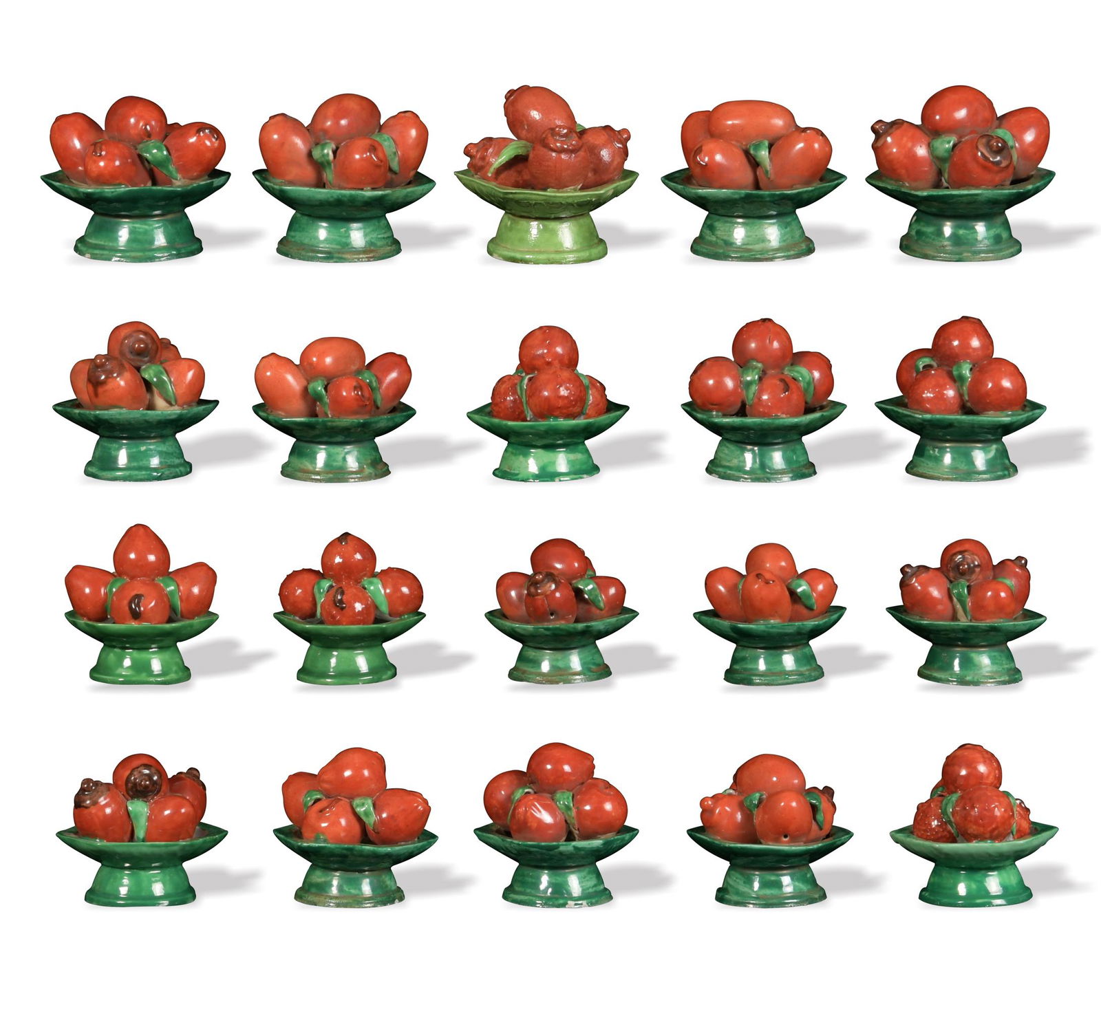 20 Chinese Porcelain Fruits, 19th Century (1 of 16)