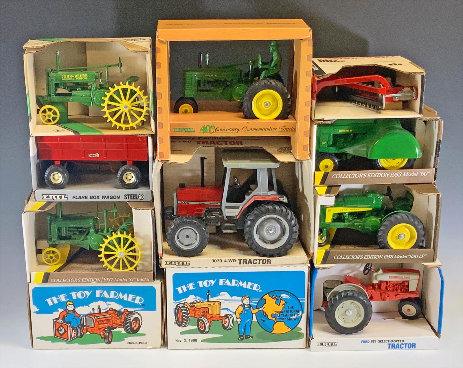 11 Boxed Ertl Farm Toys, John Deere, Case, Ford (1 of 10)