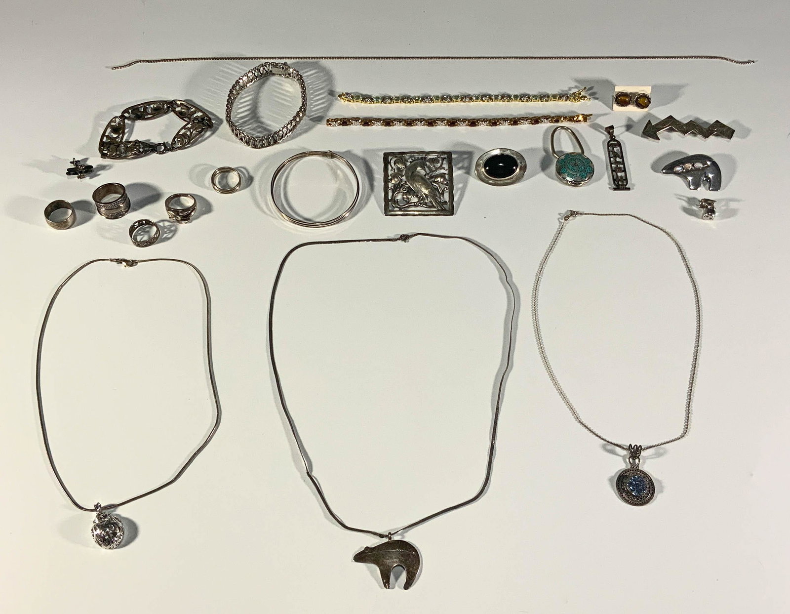 23 Piece Sterling Jewelry Lot (1 of 9)