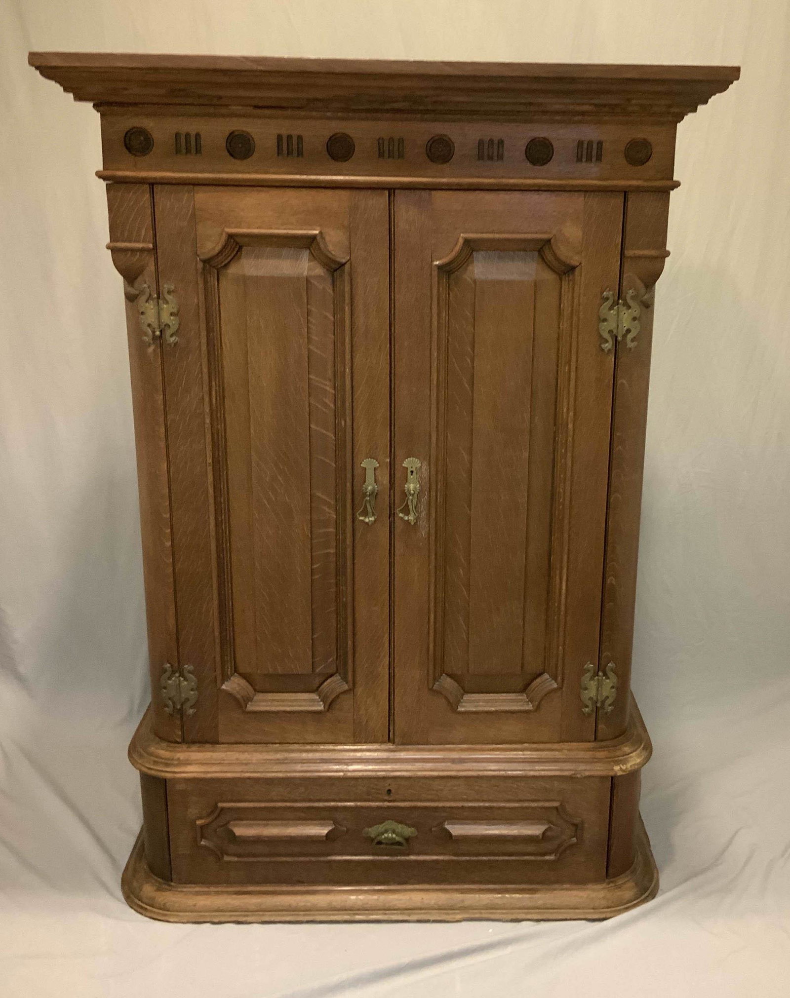 Two Door Oak Aesthetic Movement Cabinet (1 of 6)