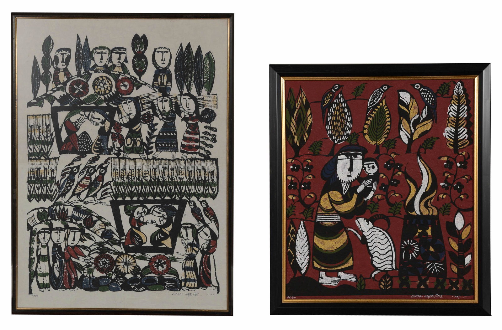 2 Japanese Woodblocks by Sadao Watanabe (1 of 9)
