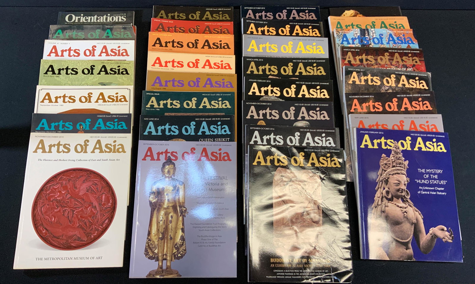 28 Issues of Arts of Asia, 1985 to 2016 (1 of 4)