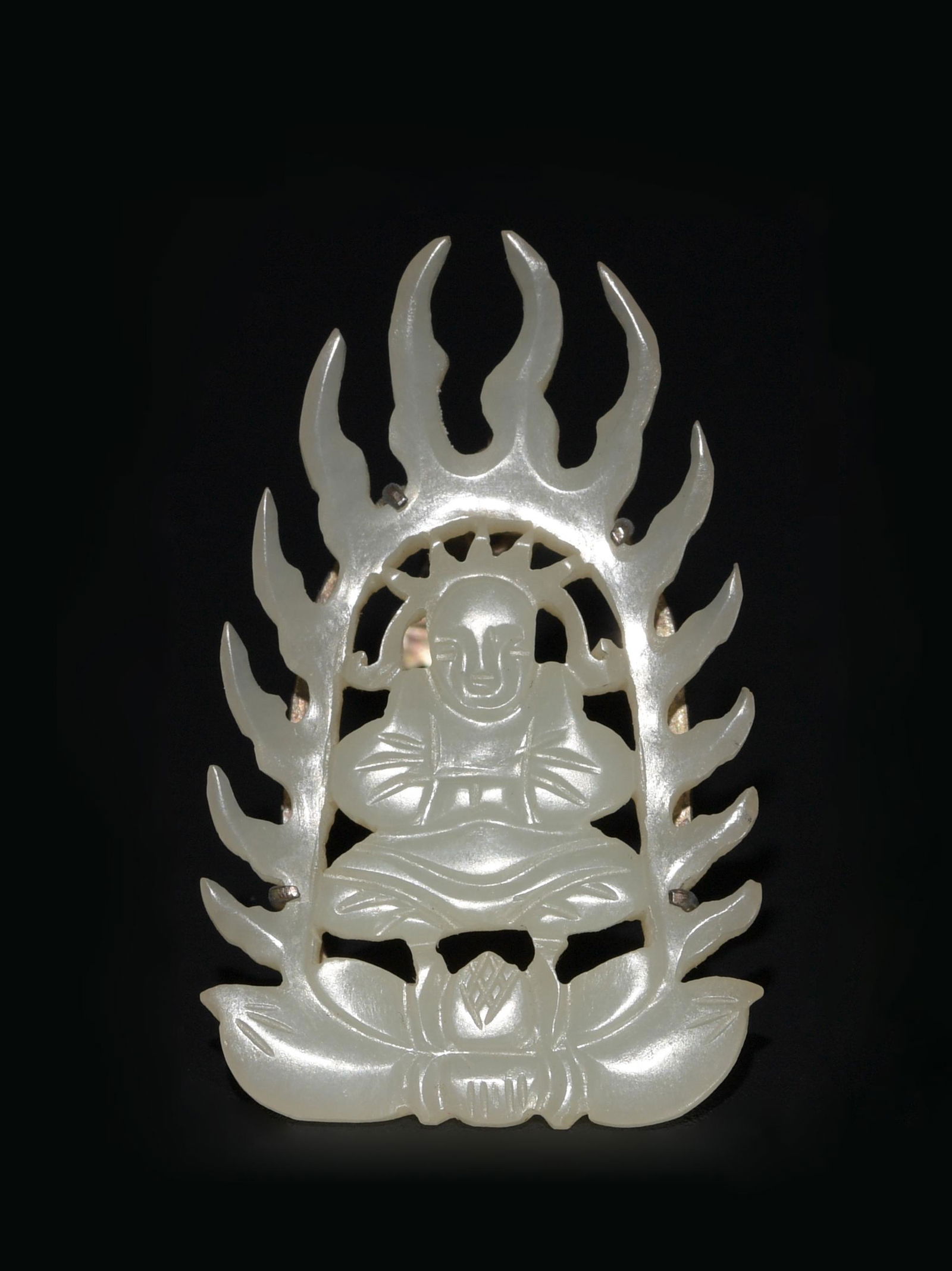 Chinese White Jade Brooch, Ming Dynasty (1 of 5)