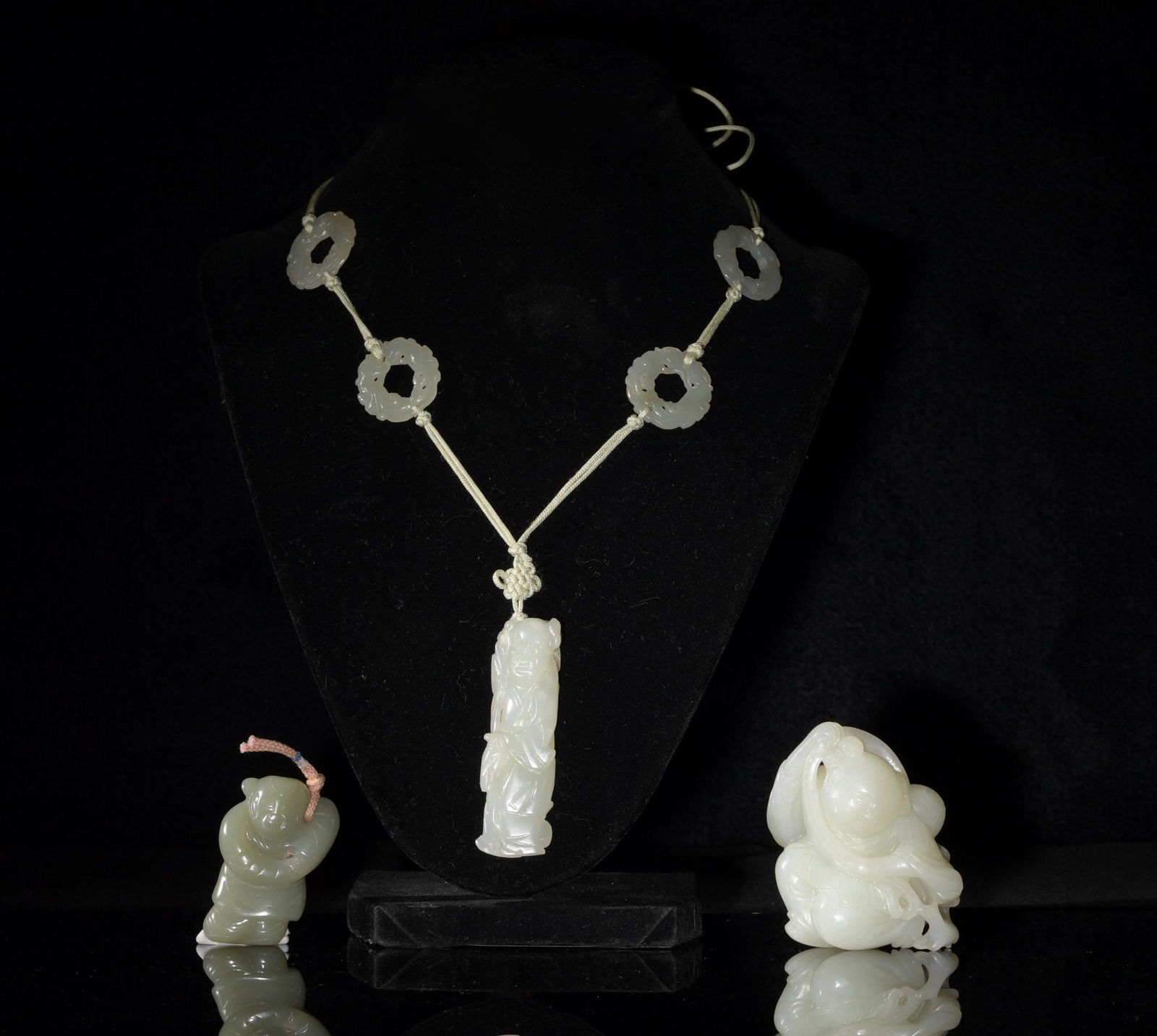 3 Chinese Carved Jade Boys, 19th Century (1 of 11)