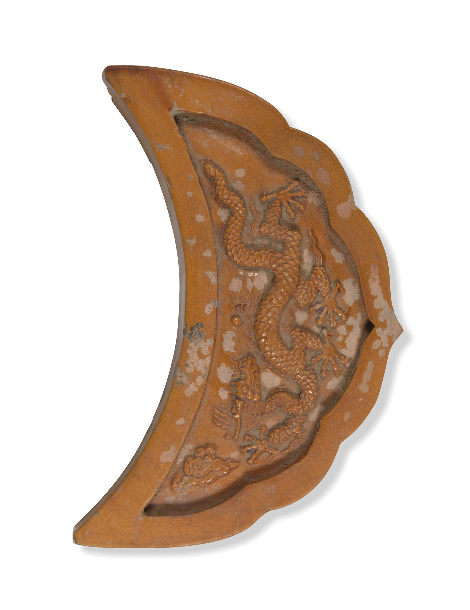 Chinese Yellow Glaze Roof Tile, Ming Dynasty (1 of 8)