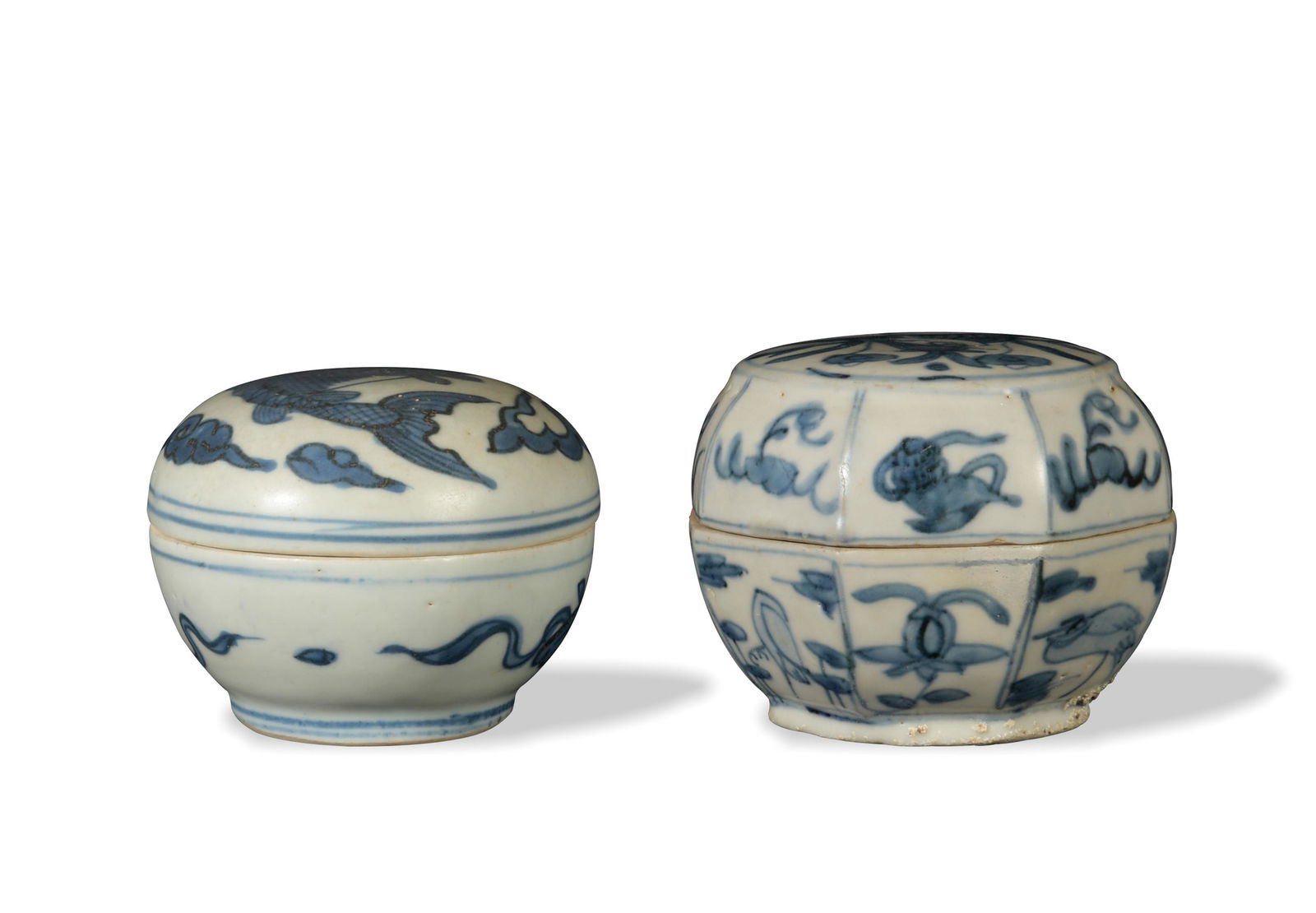 Two Chinese Blue and White Boxes, Ming Wanli (1 of 6)