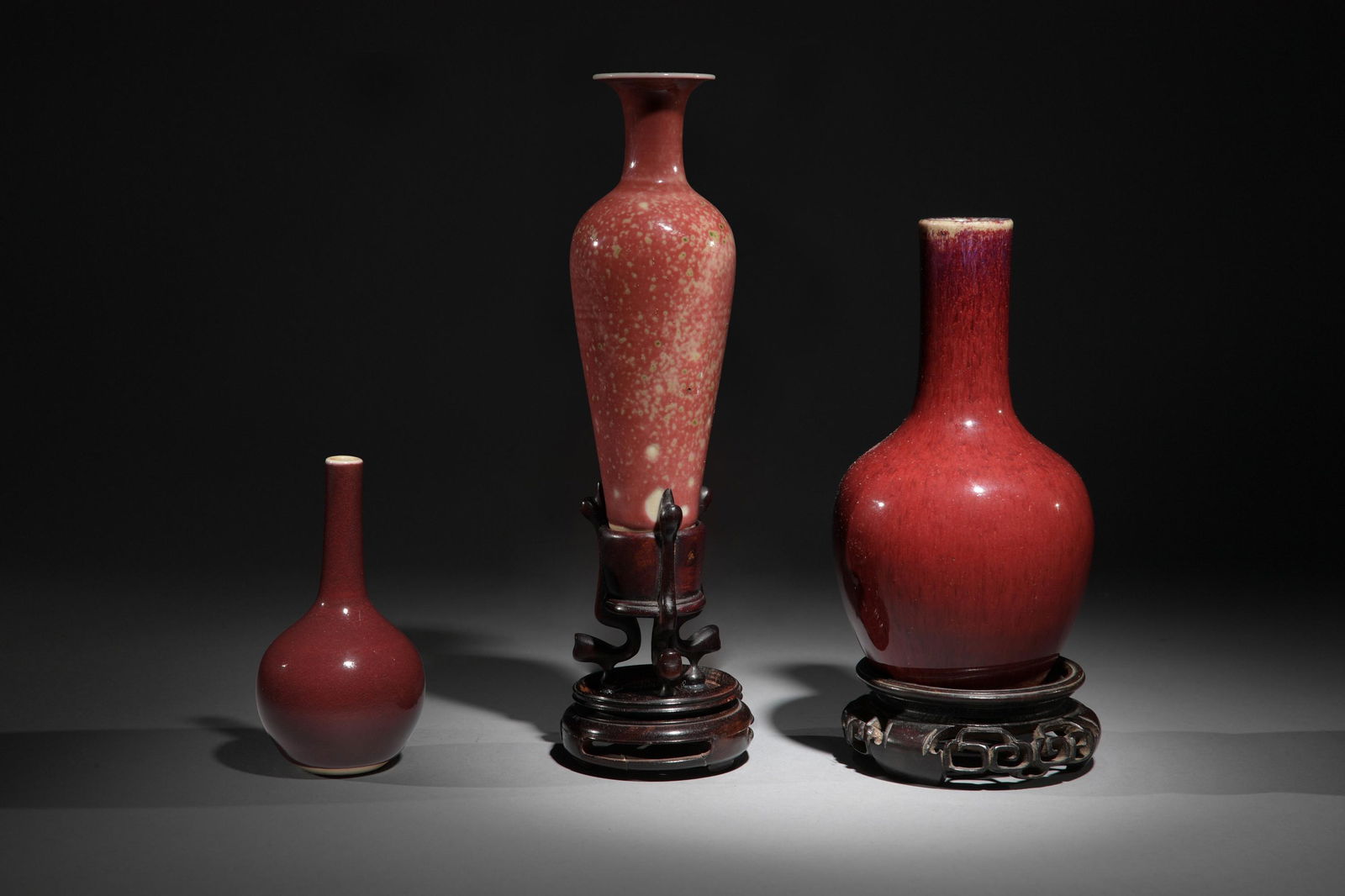 Three Chinese Red-Glazed Vases, 19th Century (1 of 11)