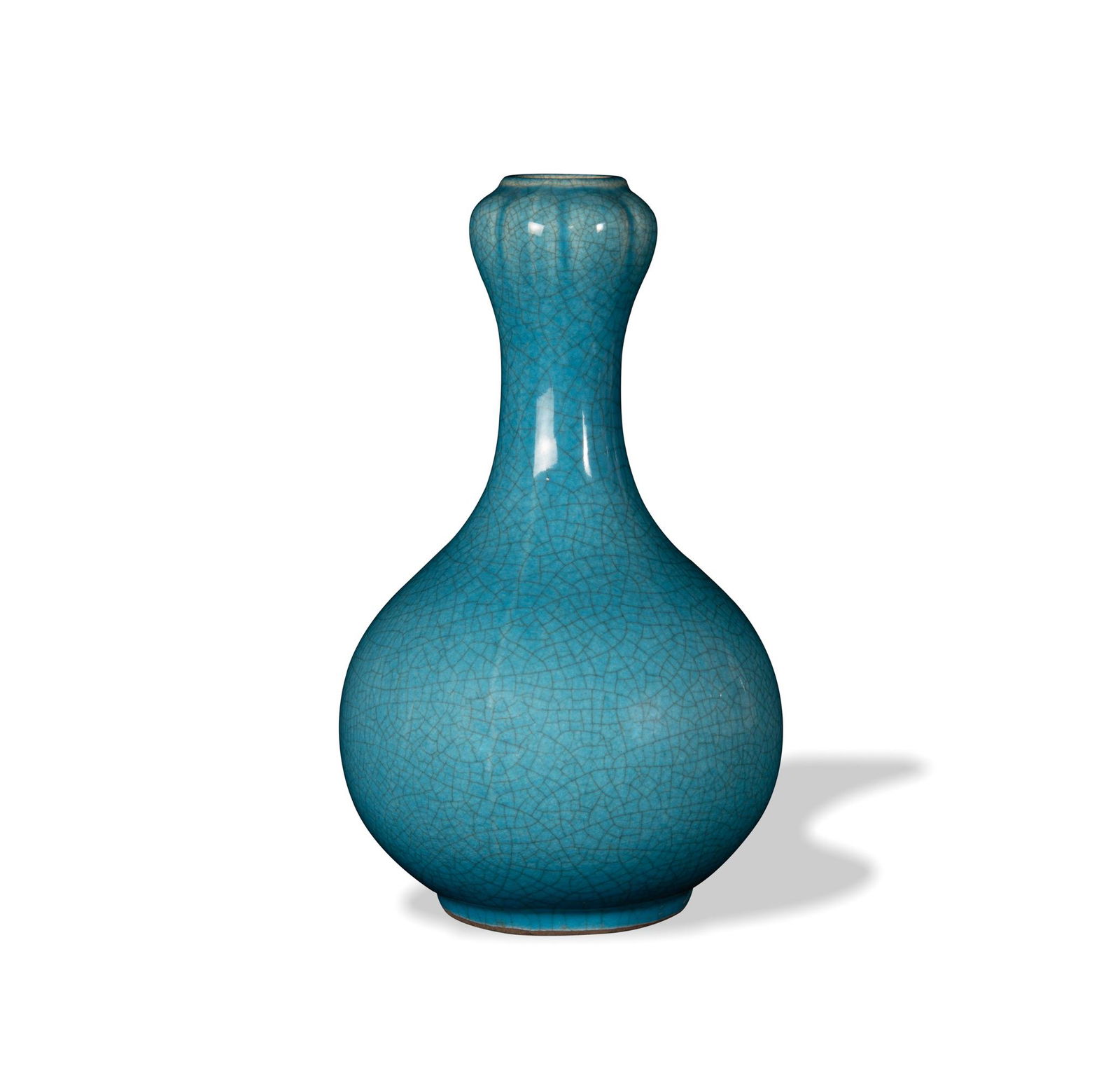 Chinese Blue Ge Glaze Garlic Head Vase, 19th Century (1 of 9)