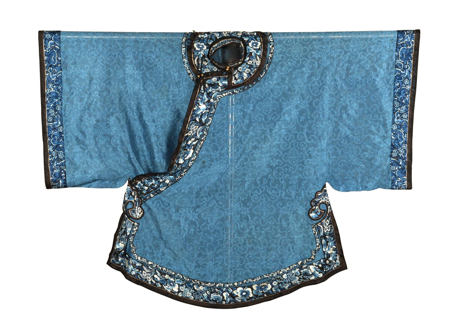 Chinese Woman's Blue Summer Robe, 19th Century (1 of 6)