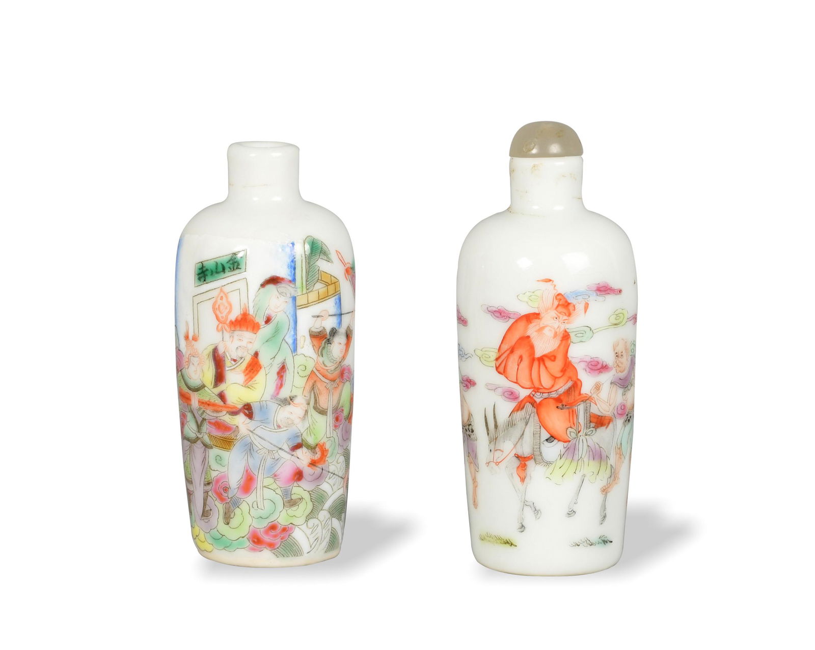 Pair of Chinese Famille Rose Snuff Bottles, 19th (1 of 9)