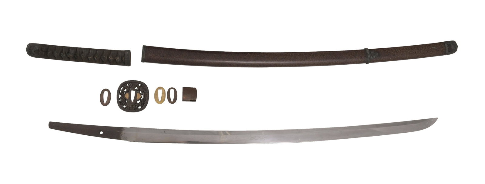 Japanese Katana, Signed Do-Tanuki Kazusanosuke: Japanese katana, Edo period, signed on nakago: "Kyushu Higo Do-Tanuki Kazusanosuke". Translation: "(Made by) Kazusanosuke of Do-Tanuki, Higo region, Kyushu prefecture". Kazusanosuke was a famous works