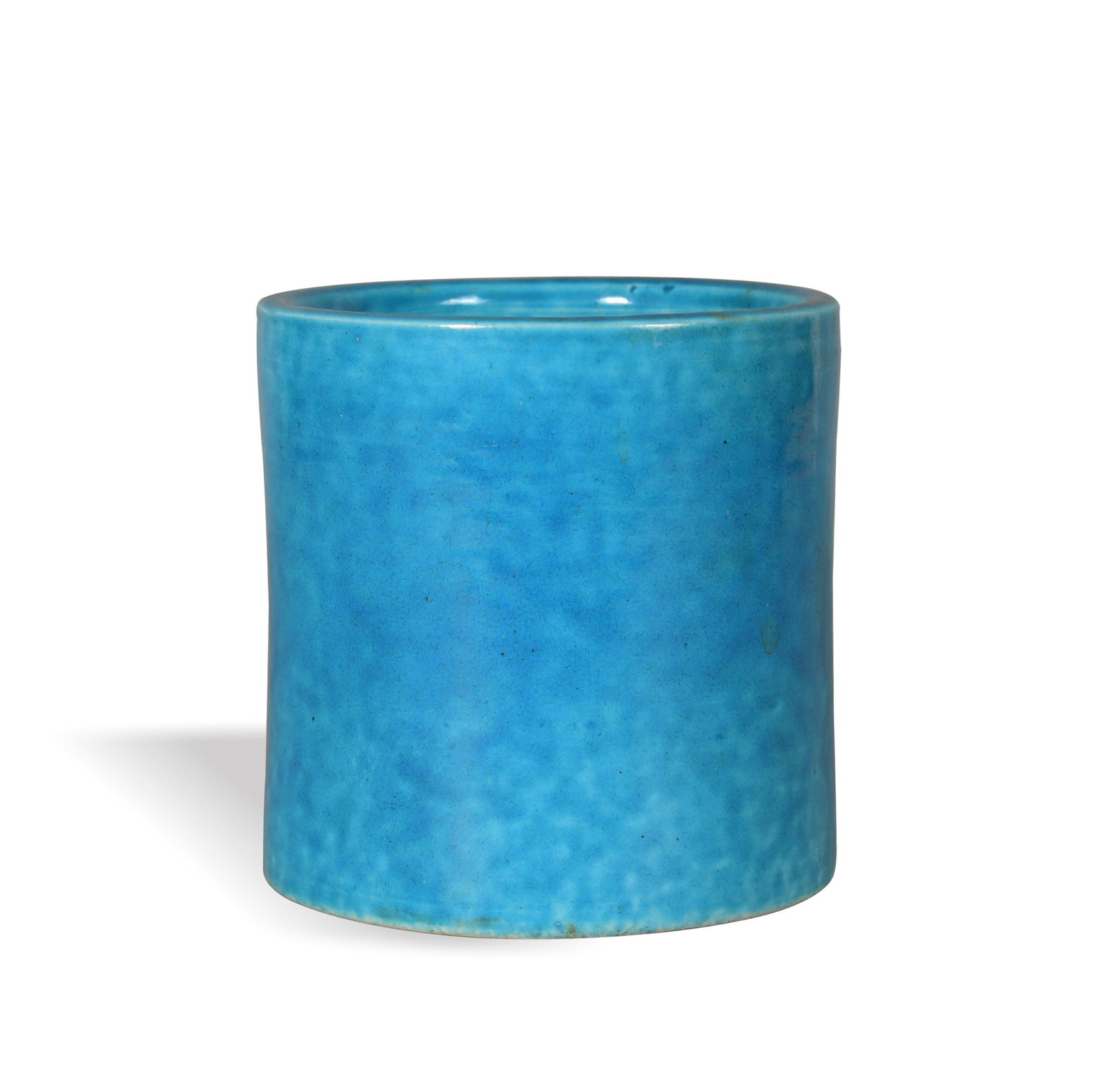 Chinese Turquoise Blue Brush Pot, 18th Century (1 of 6)