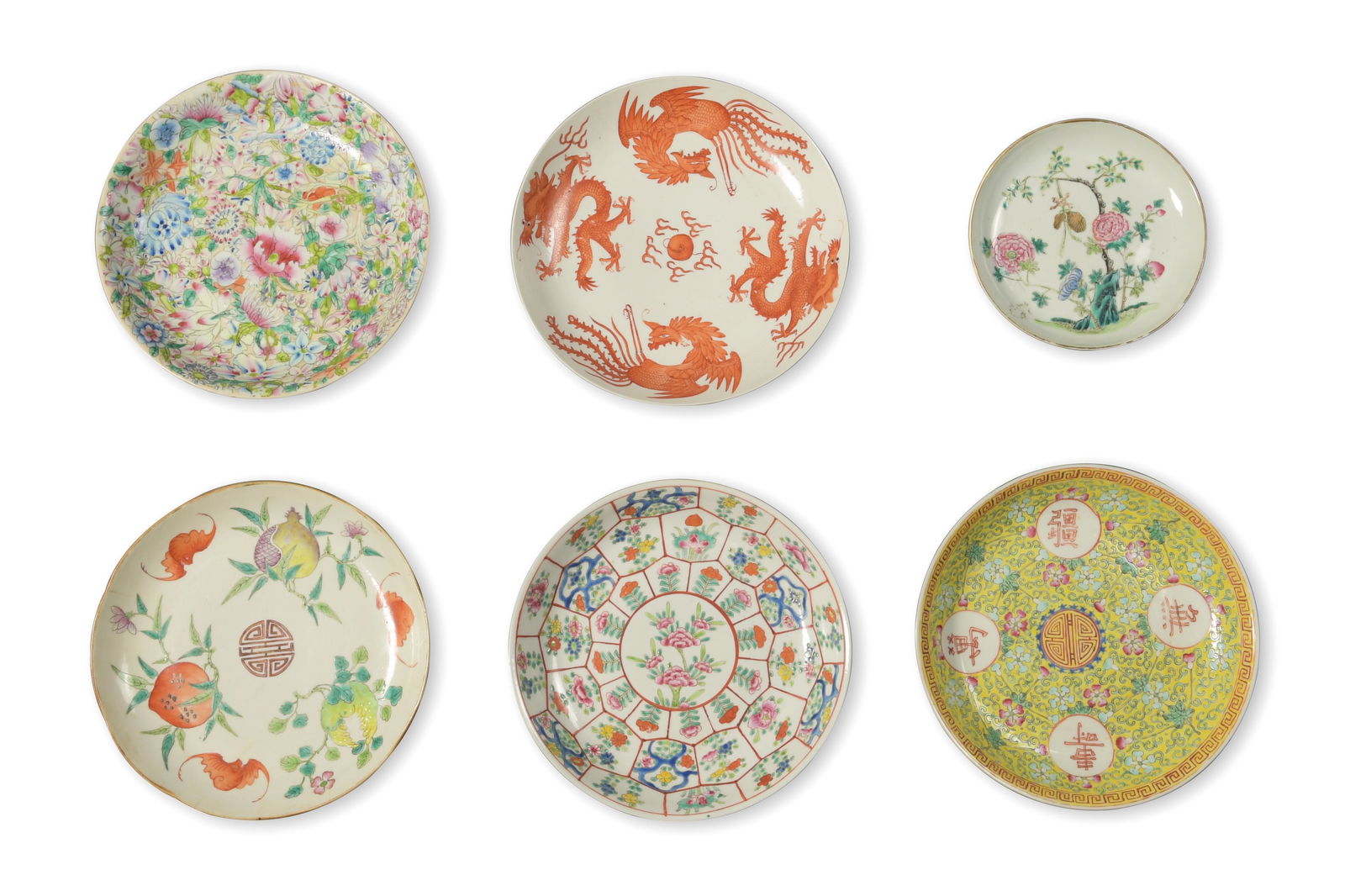 Group of 6 Chinese Plates, 19th - Early 20th Century (1 of 10)