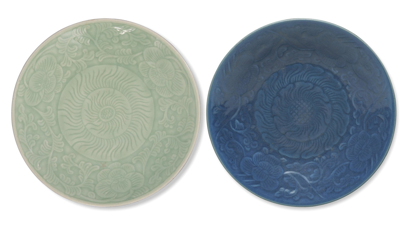 Two Chinese Monochrome Plates, 19th Century (1 of 3)